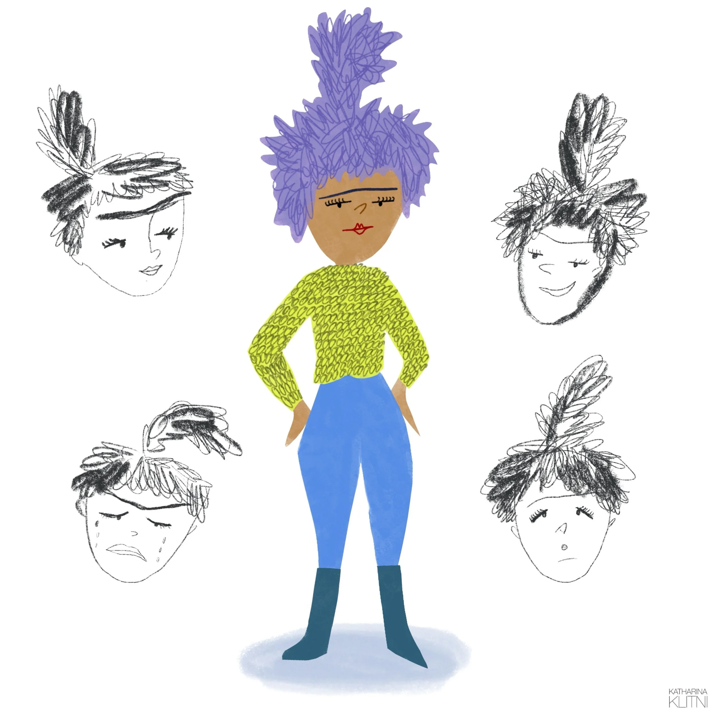 Charakter Studie. Procreate