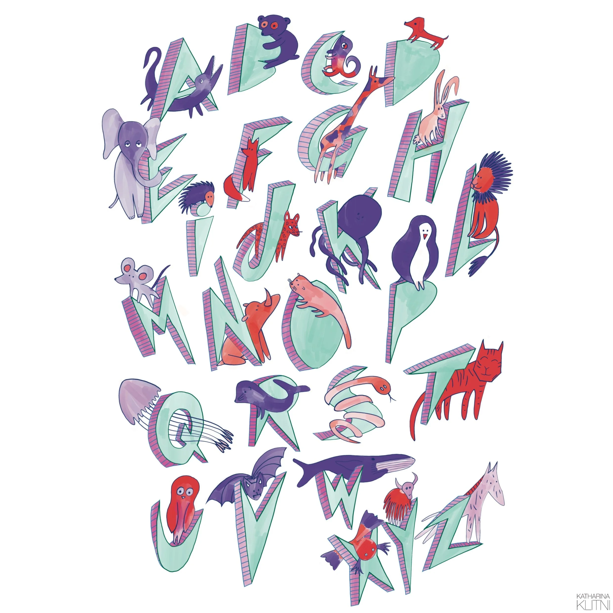 Alphabet. Procreate.