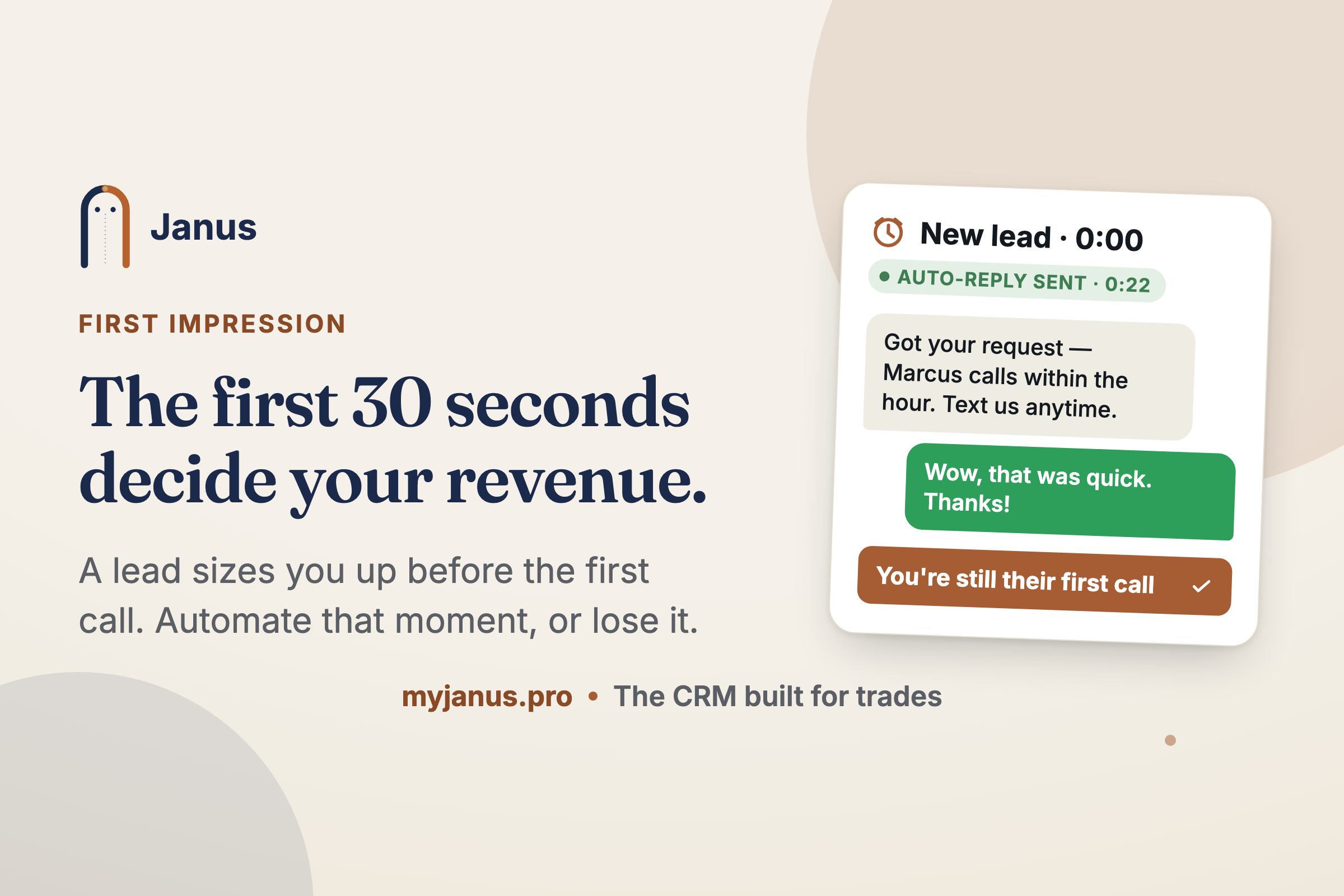 Why the First 30 Seconds Decide Your Revenue: The Case for Automating the First Impression