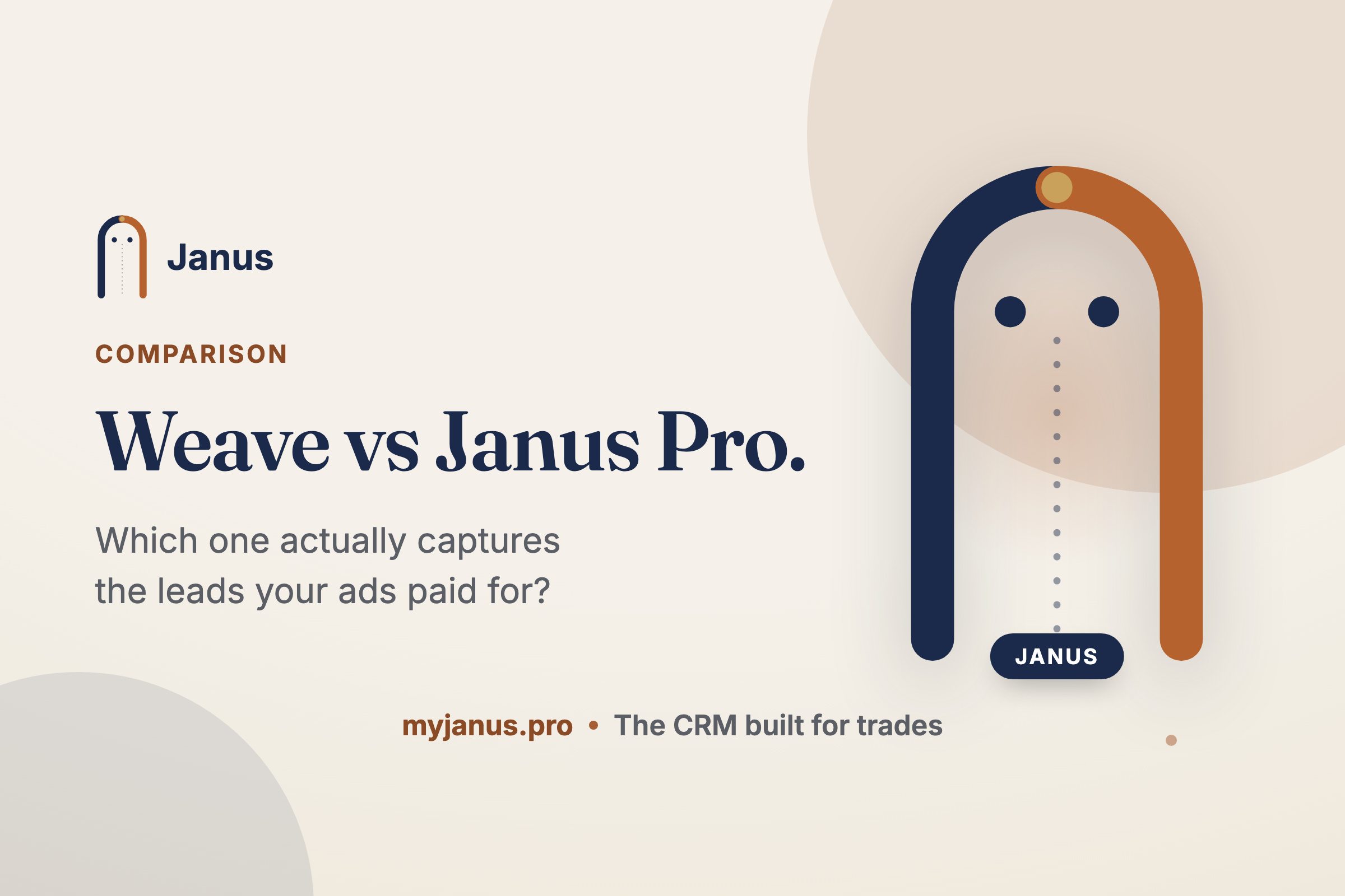 Weave vs Janus Pro: Which CRM Best Captures Leads for Home Service Teams?
