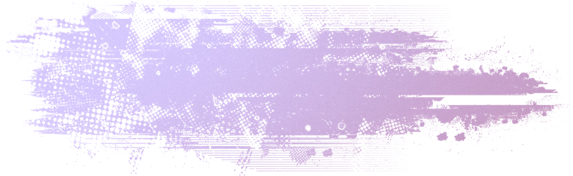 Digital glitch art with pixel distortions and colors in shades of purple, pink, and black.