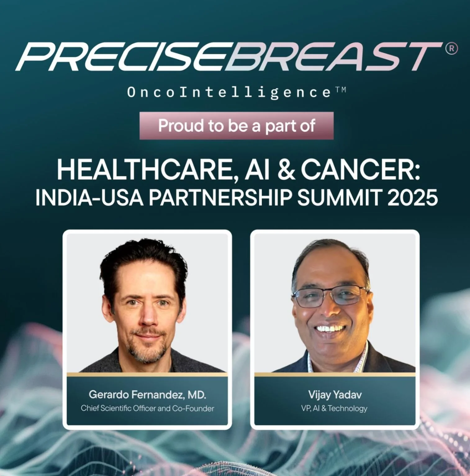 Vijay speaking at Healthcare, AI & Cancer: India-USA Partnership Summit 2025