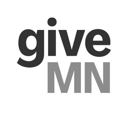 Text reading 'give MN' with 'give' in black and 'MN' in gray