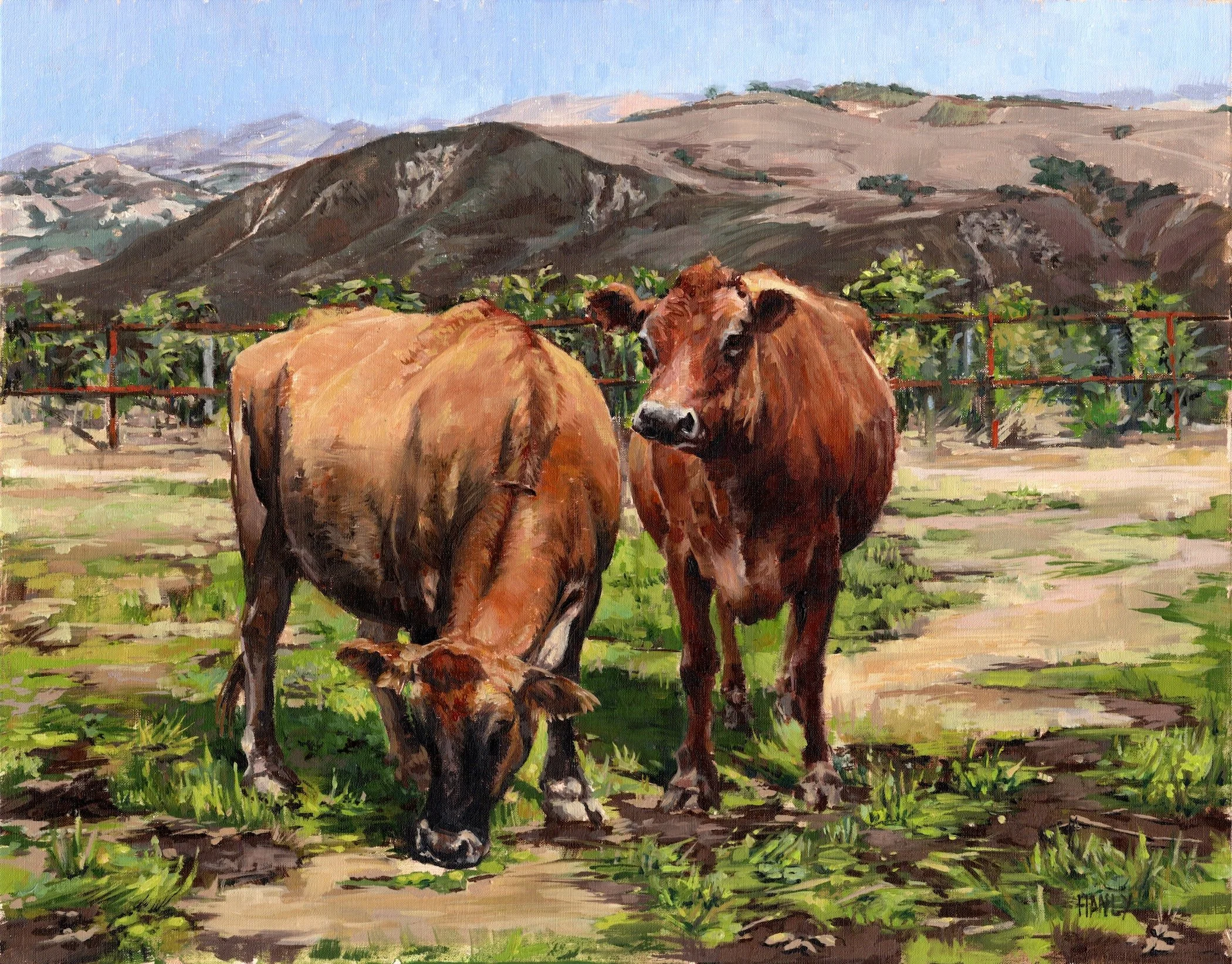 Sofie and Regina 11 x 17 Commission Martha's Farm Animal Sanctuary