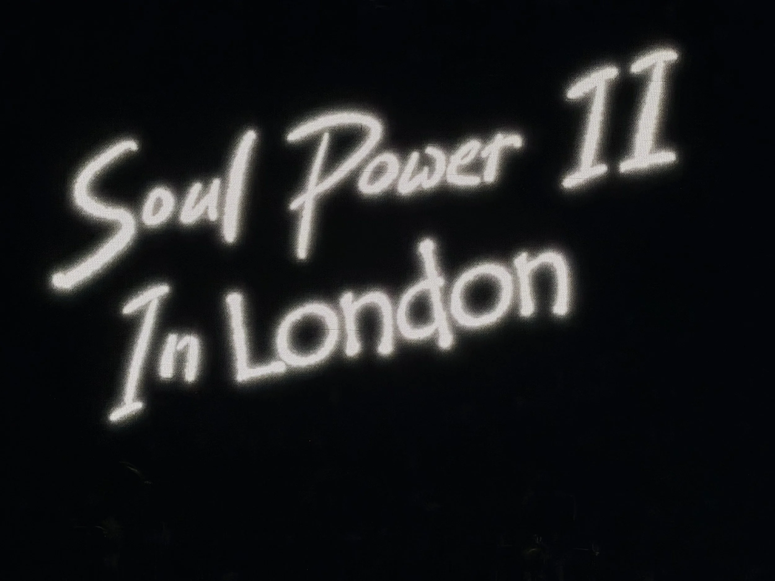 Close-up of illuminated neon sign with cursive text reading 'Sell Price 11' against a dark background.
