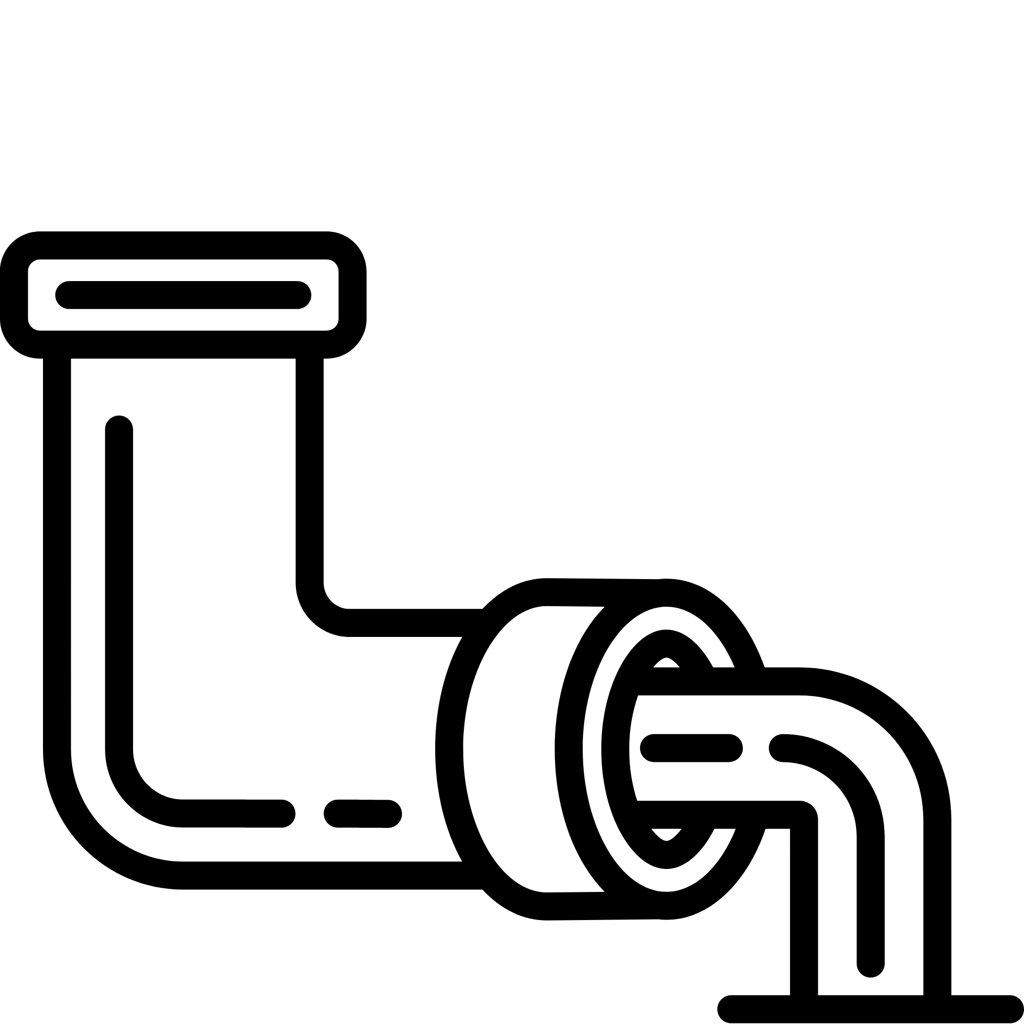 Black outline icon of a toilet paper roll on a holder