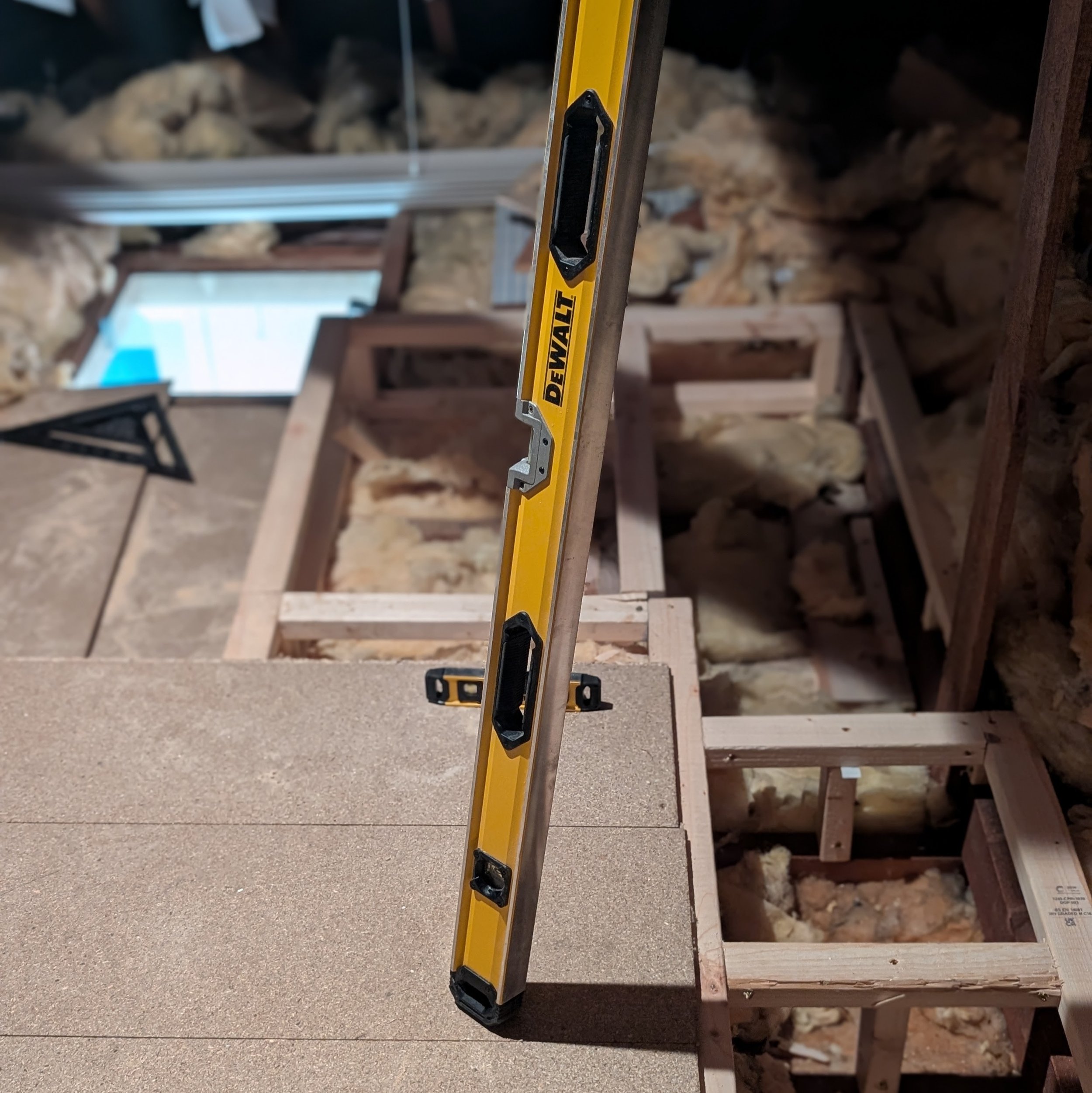 Tongue and groove loft board installation
