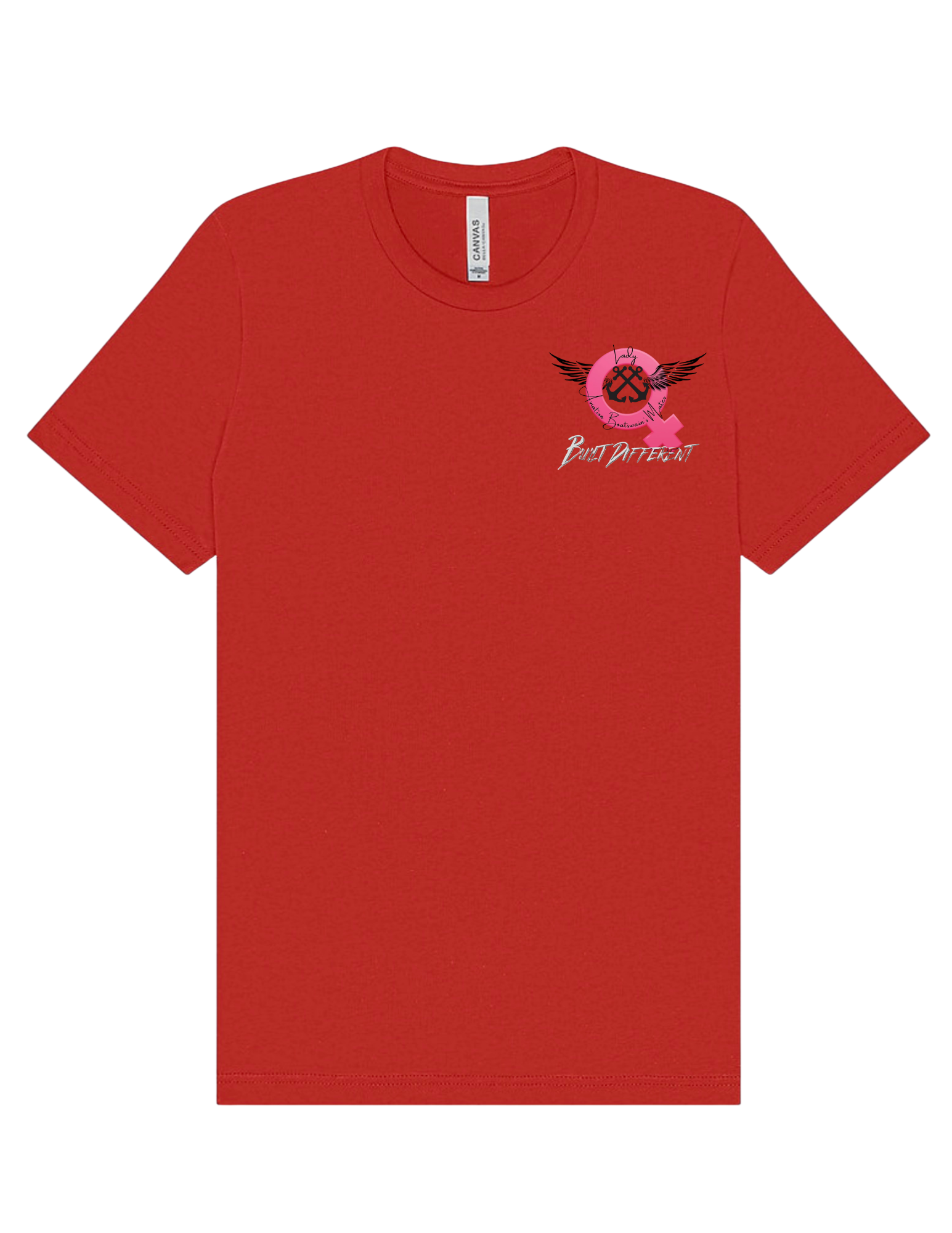 Lady AB BUILT DIFFERENT Front Logo Short Sleeve Crewneck Cotton Jersey Shirt (Unisex)