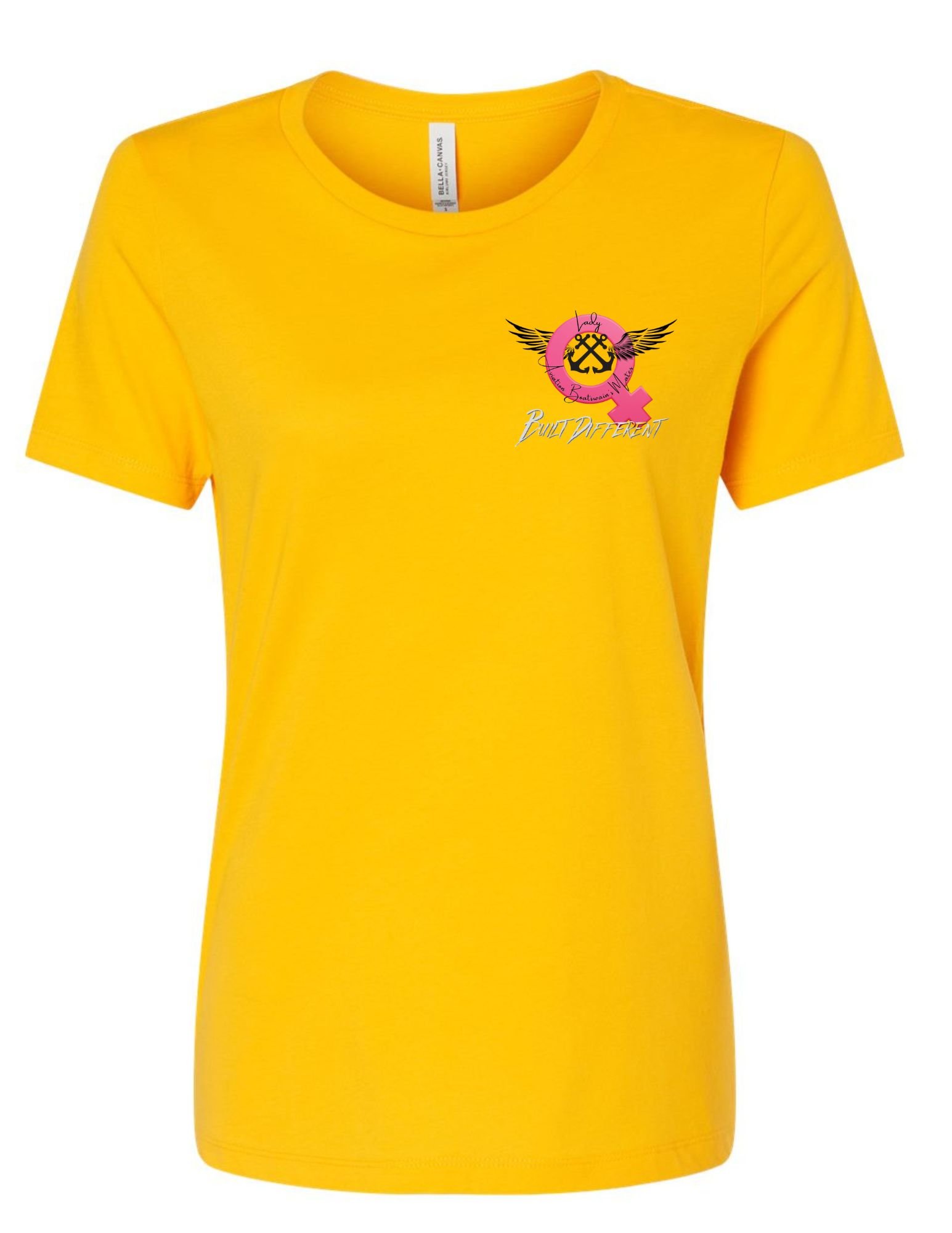 Lady AB BUILT DIFFERENT Front Logo Short Sleeve Crewneck Cotton Jersey Shirt (Unisex)