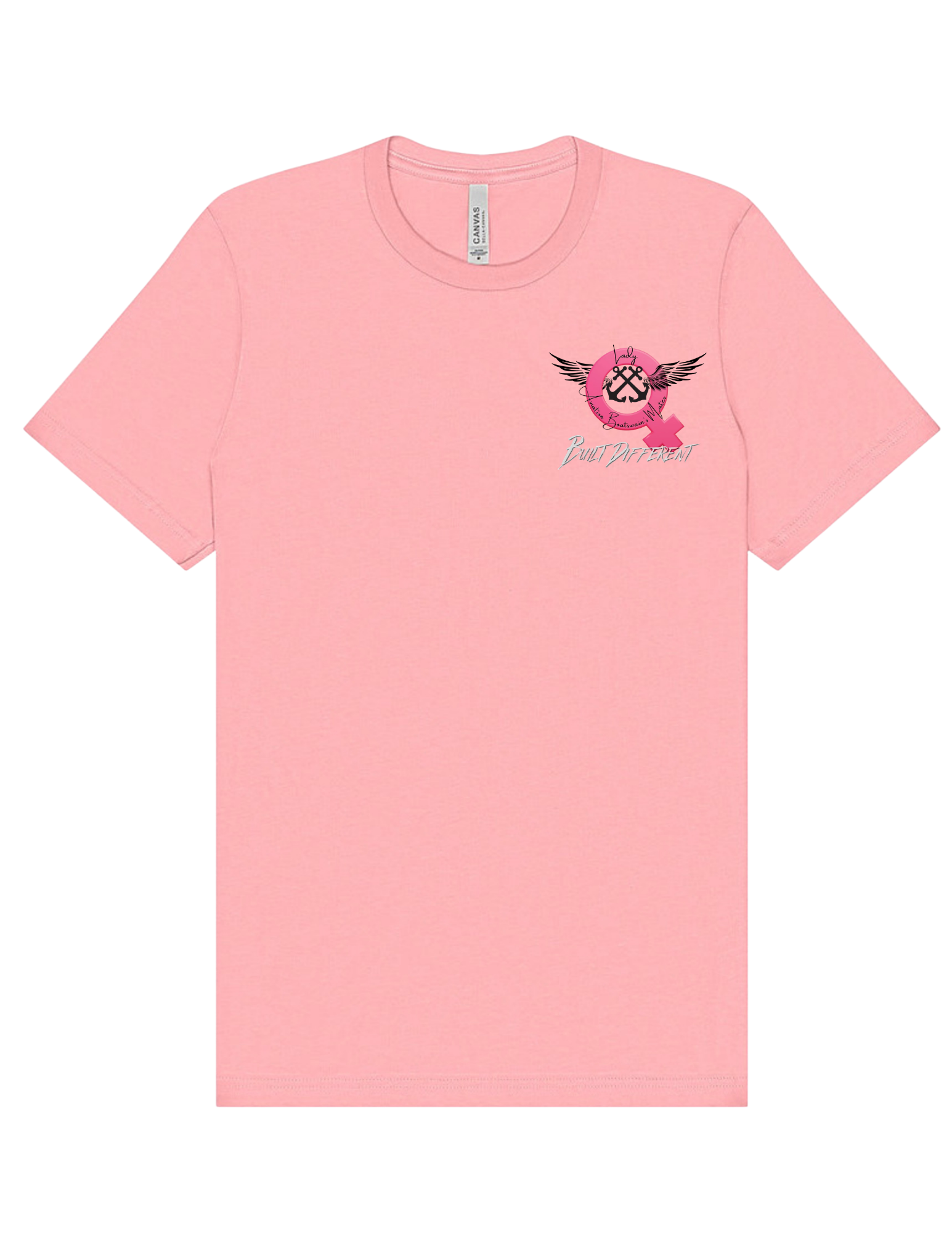 Lady AB BUILT DIFFERENT Front Logo Short Sleeve Crewneck Cotton Jersey Shirt (Unisex)