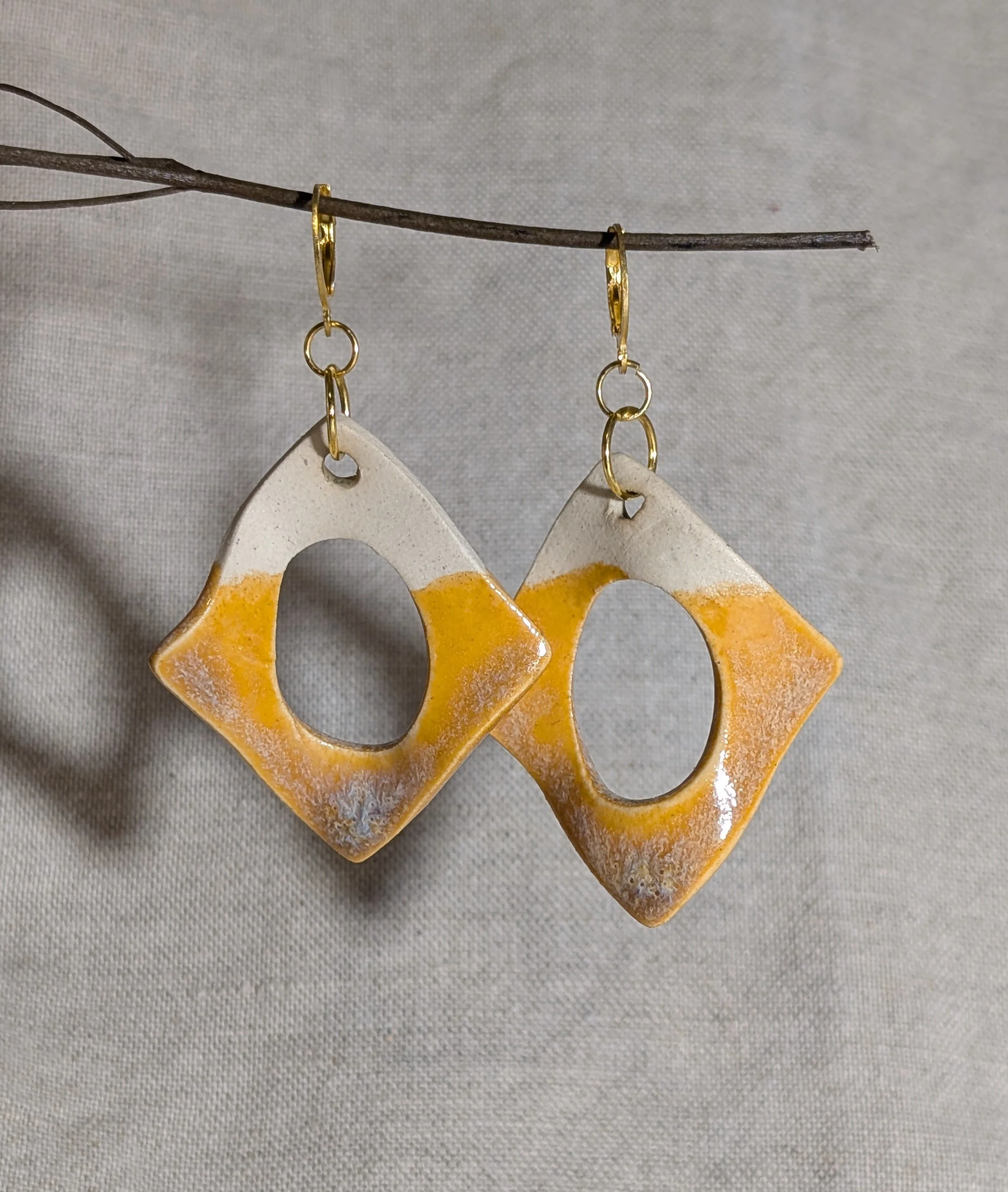 Boucles d'oreilles en carré