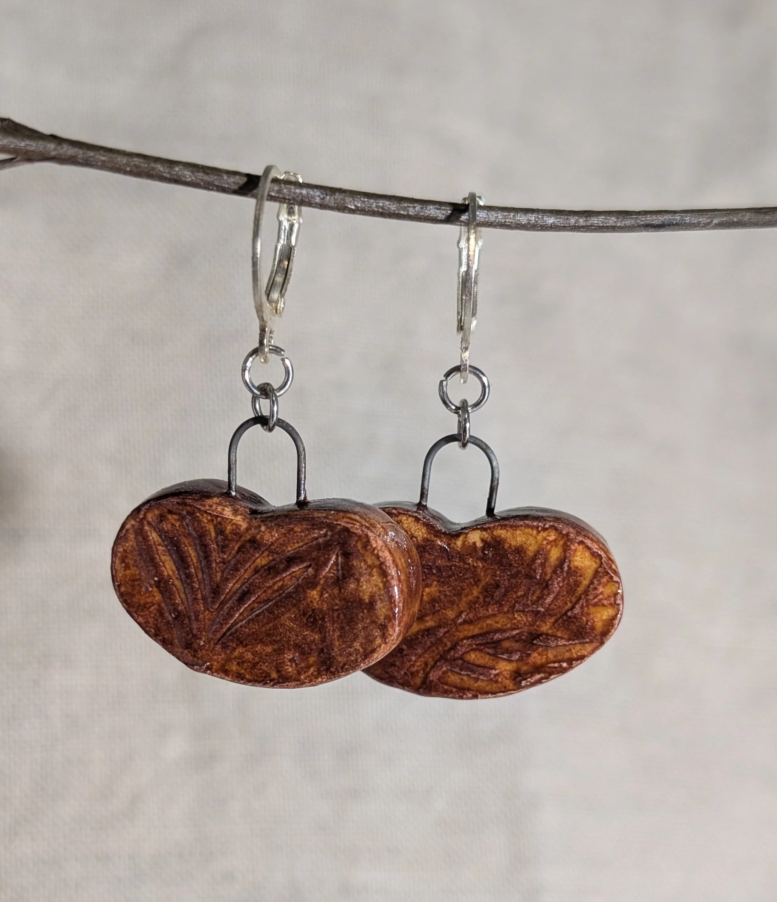 Boucles d'oreilles haricot