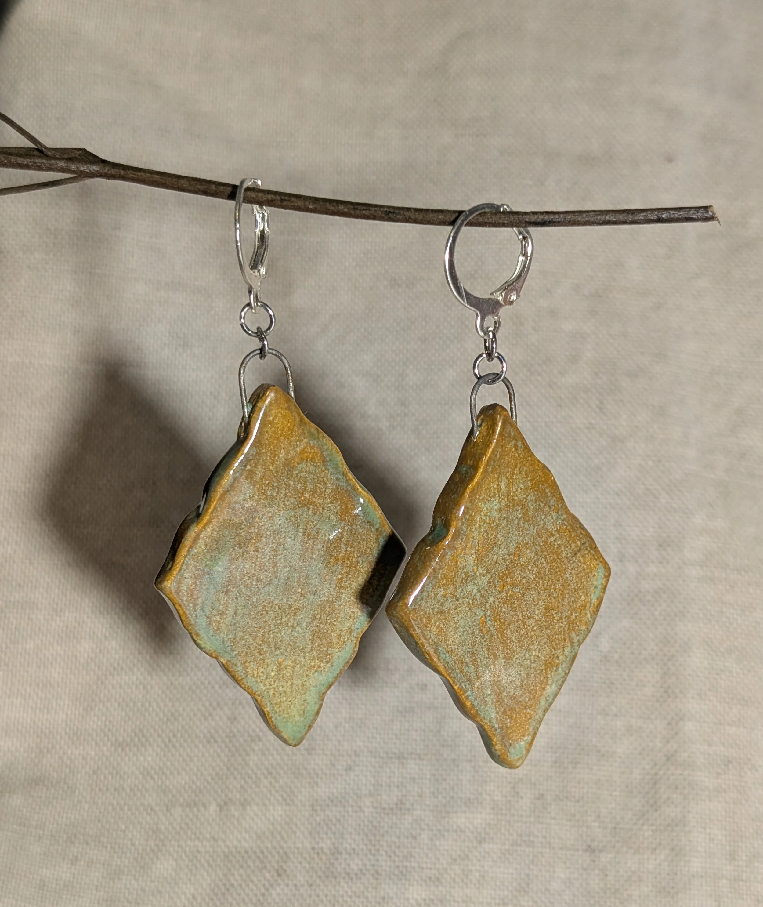 Boucles d'oreilles en losange