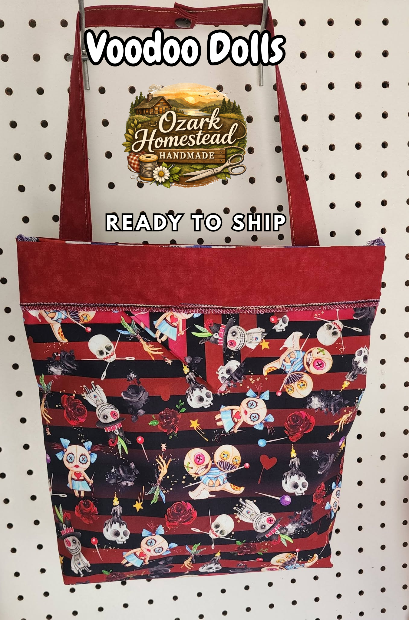 Snap‑Closed Hanging Car Trash Bag | Horror, Voodoo doll