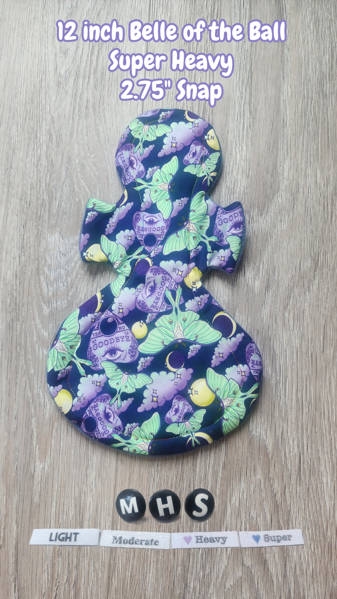 12-inch Super Heavy Belle of The Ball Cloth Pad | 2.75" snapped width