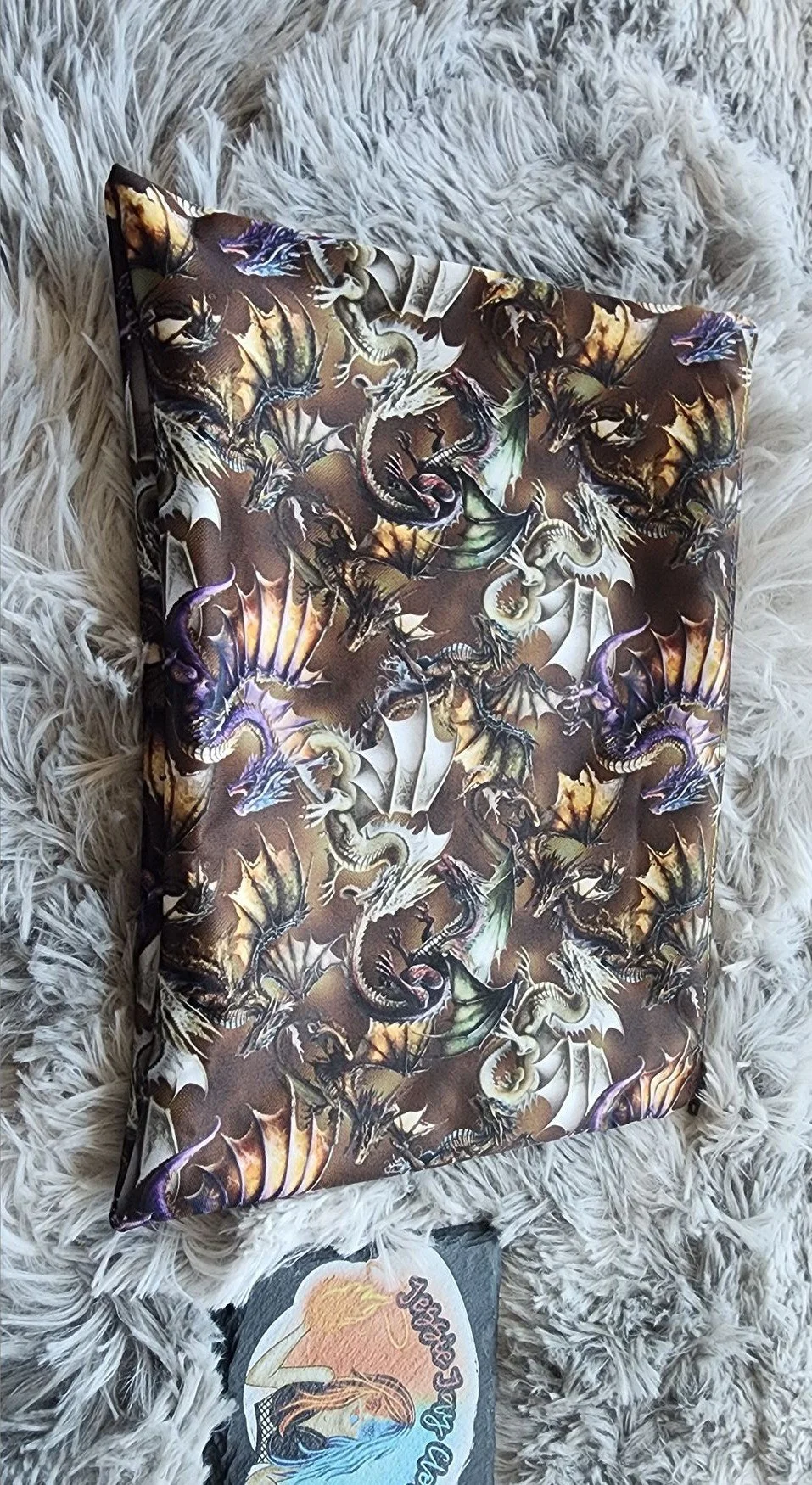 Small Zipper Closure Wet Bag | Realistic Dragons