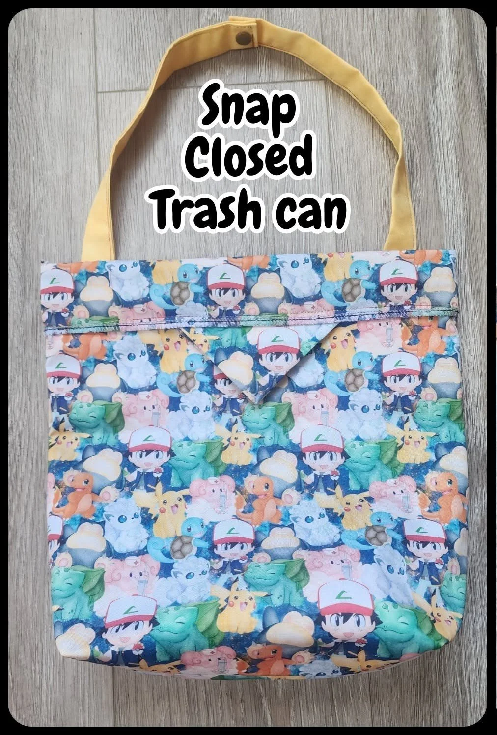 Snap‑Closed Hanging Car Trash Bag | Water Color Poke