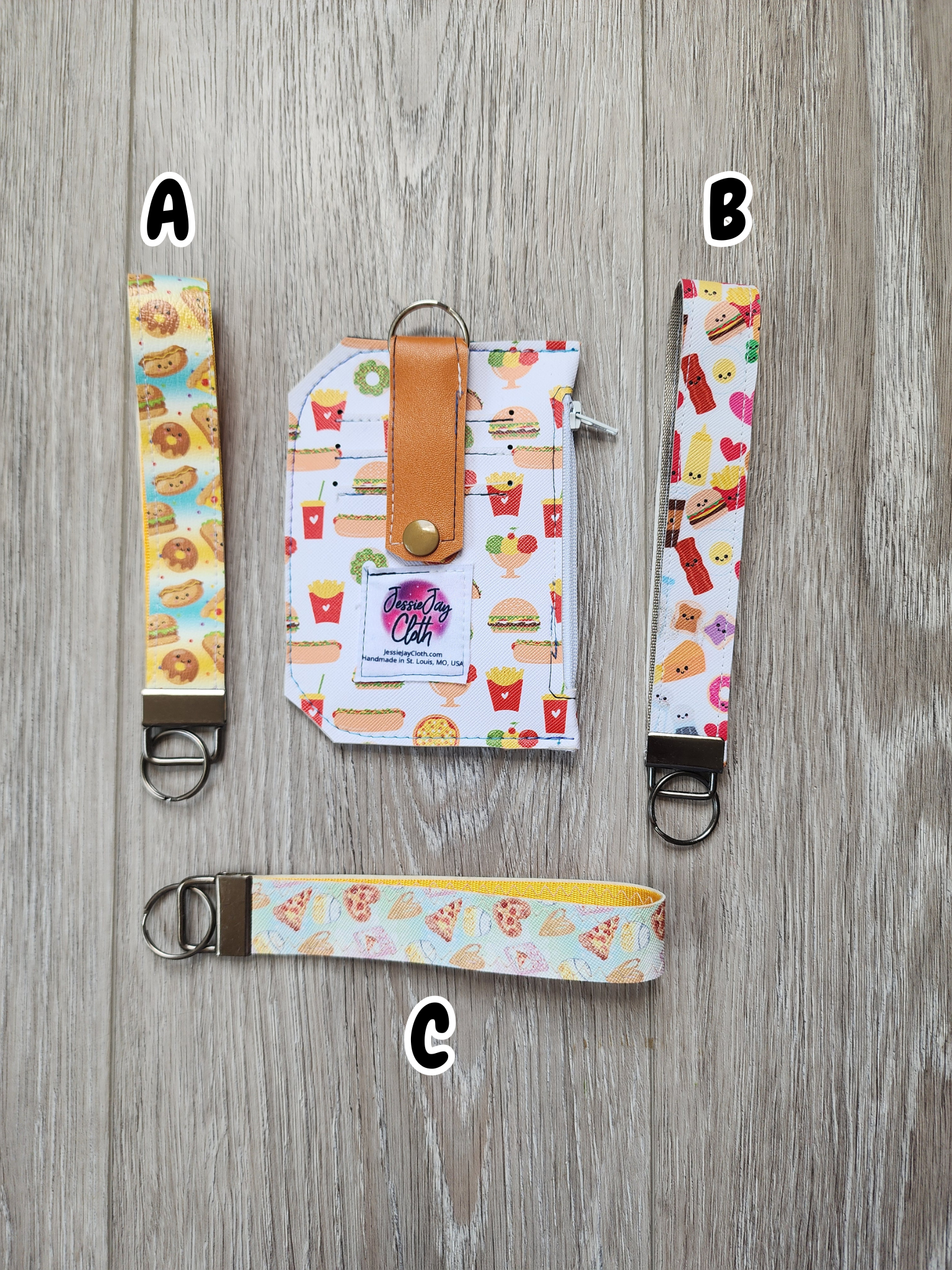 Pocket Pal Wallet + Wristlet Key Fob | Fast Food Love