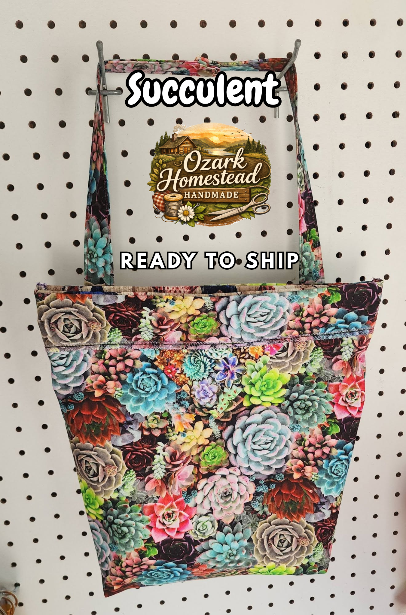 Snap‑Closed Hanging Car Trash Bag | Succulent