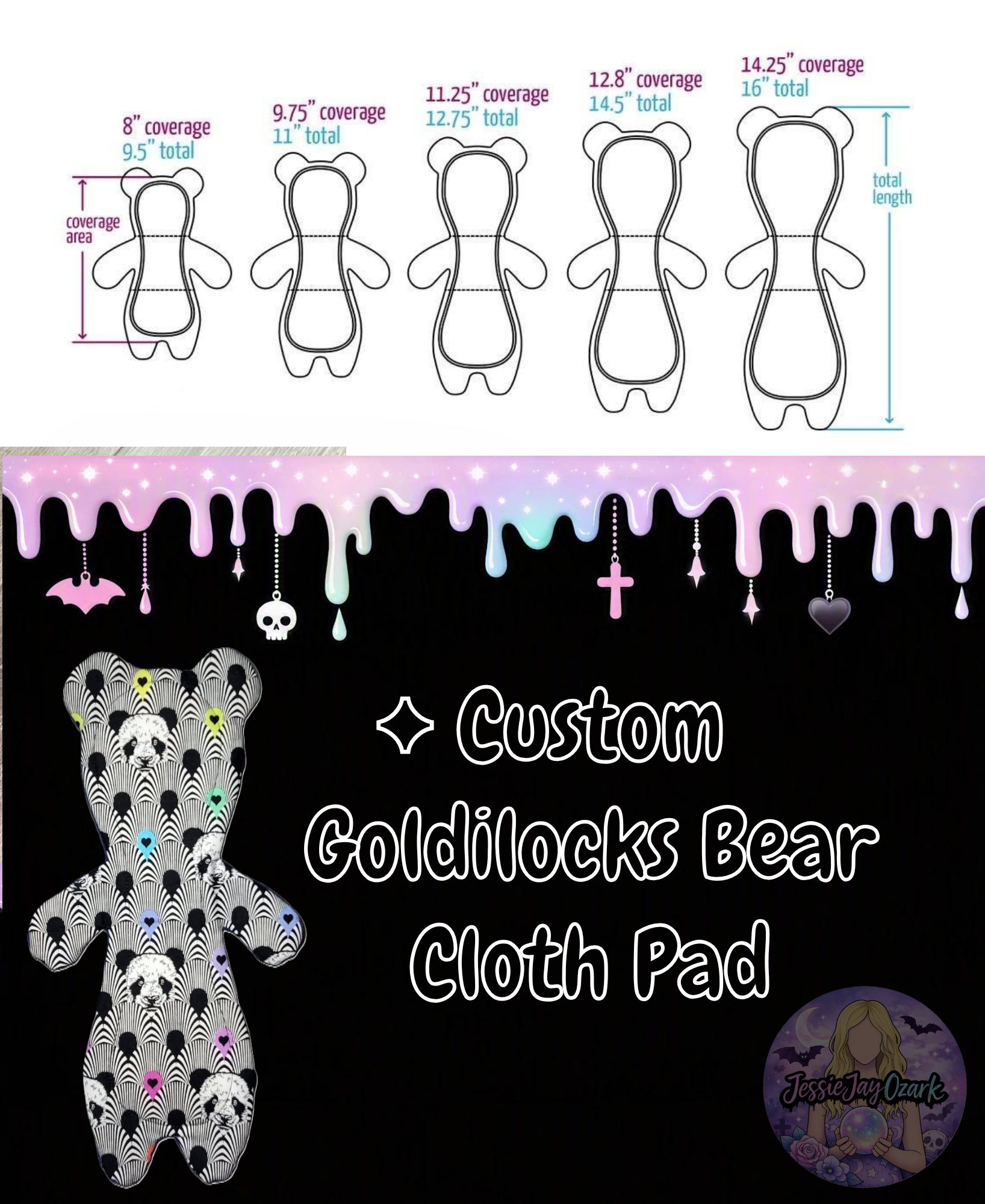 Custom Goldilocks Bear Cloth Pad