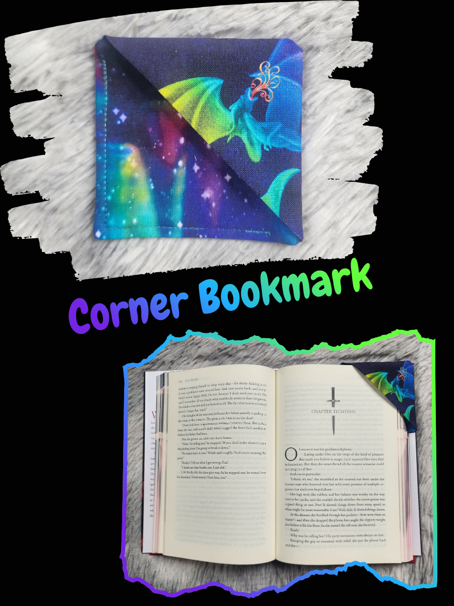Corner Bookmark - Rainbow Dragon