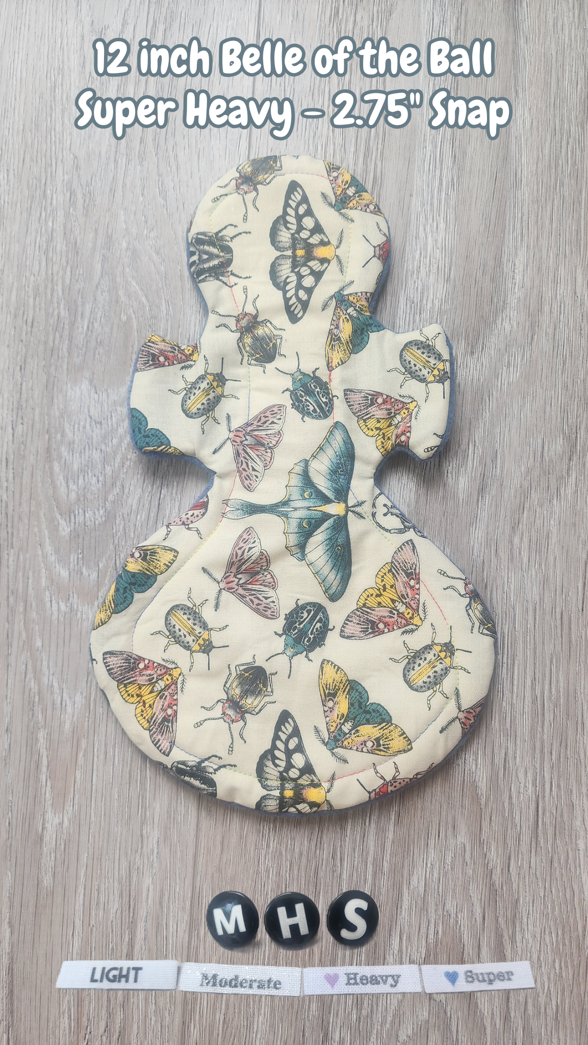 12-inch Super Heavy Belle of The Ball Cloth Pad | 2.75" snapped width