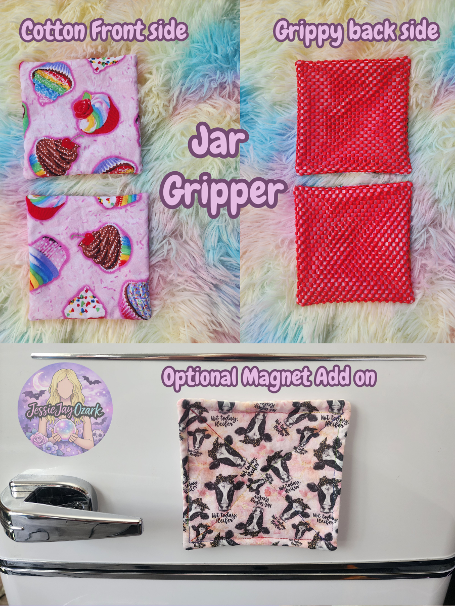 Magnetic Jar Gripper | Cupcake on pink