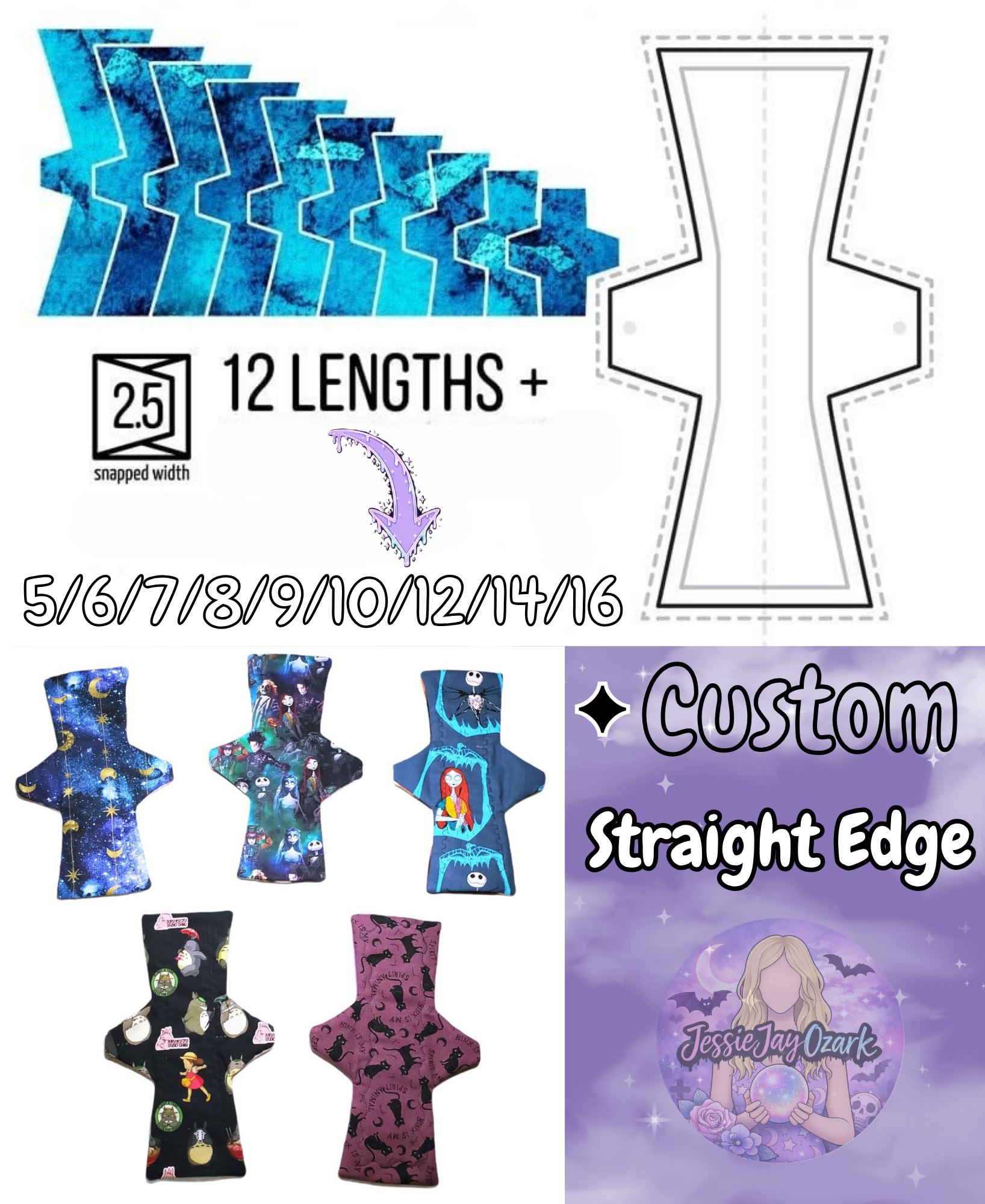 Custom Straight Edge Cloth Pad