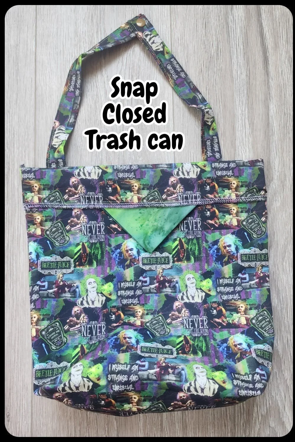 Snap‑Closed Hanging Car Trash Bag | Beetle J, Never trust the living