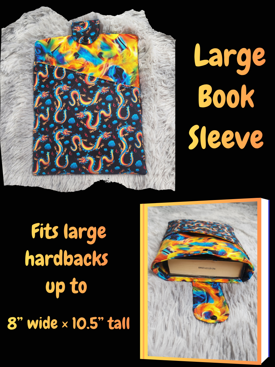 Large Book Sleeve -Cloud Dancer Dragons