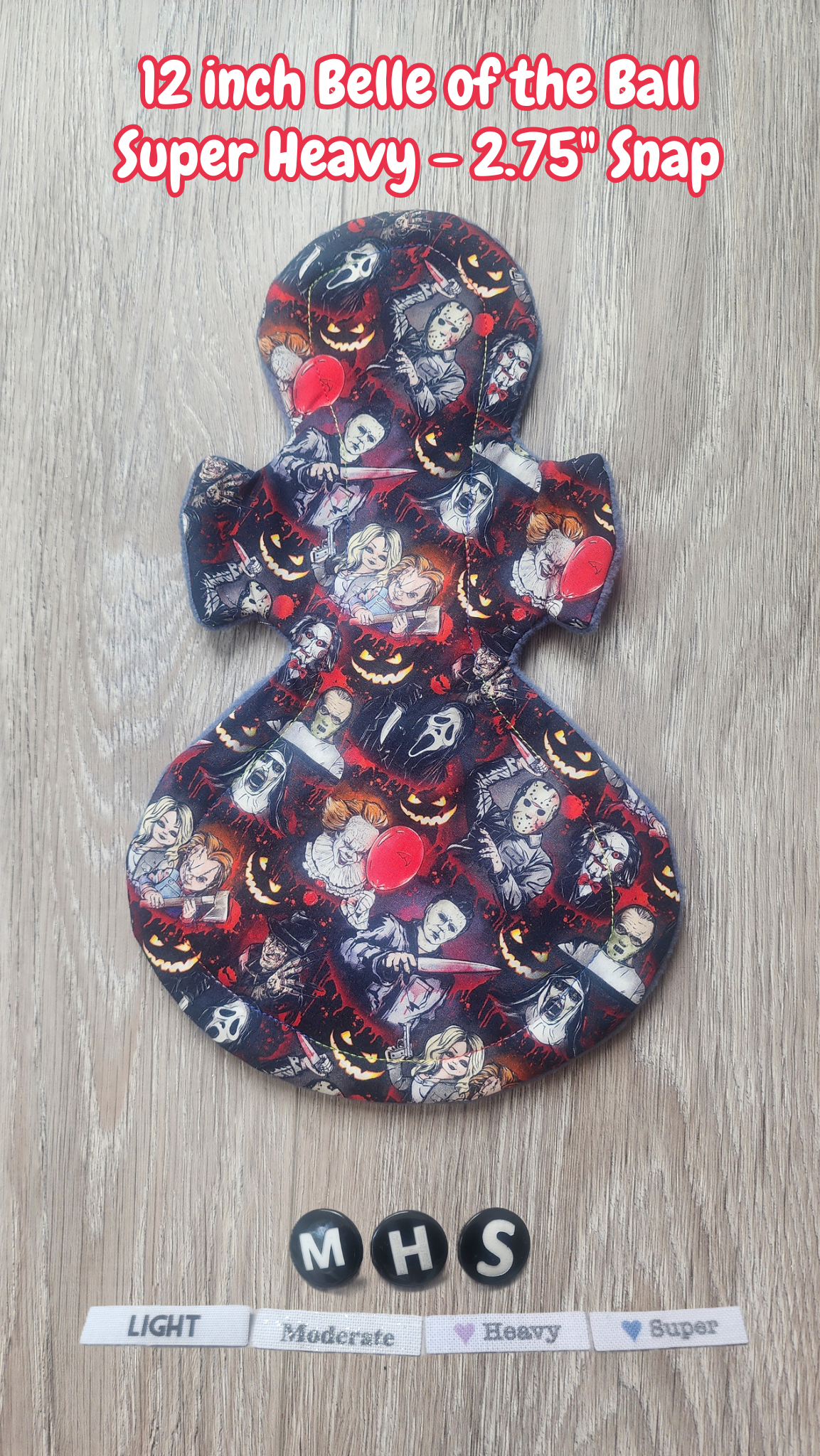 12-inch Super Heavy Belle of The Ball Cloth Pad | 2.75" snapped width