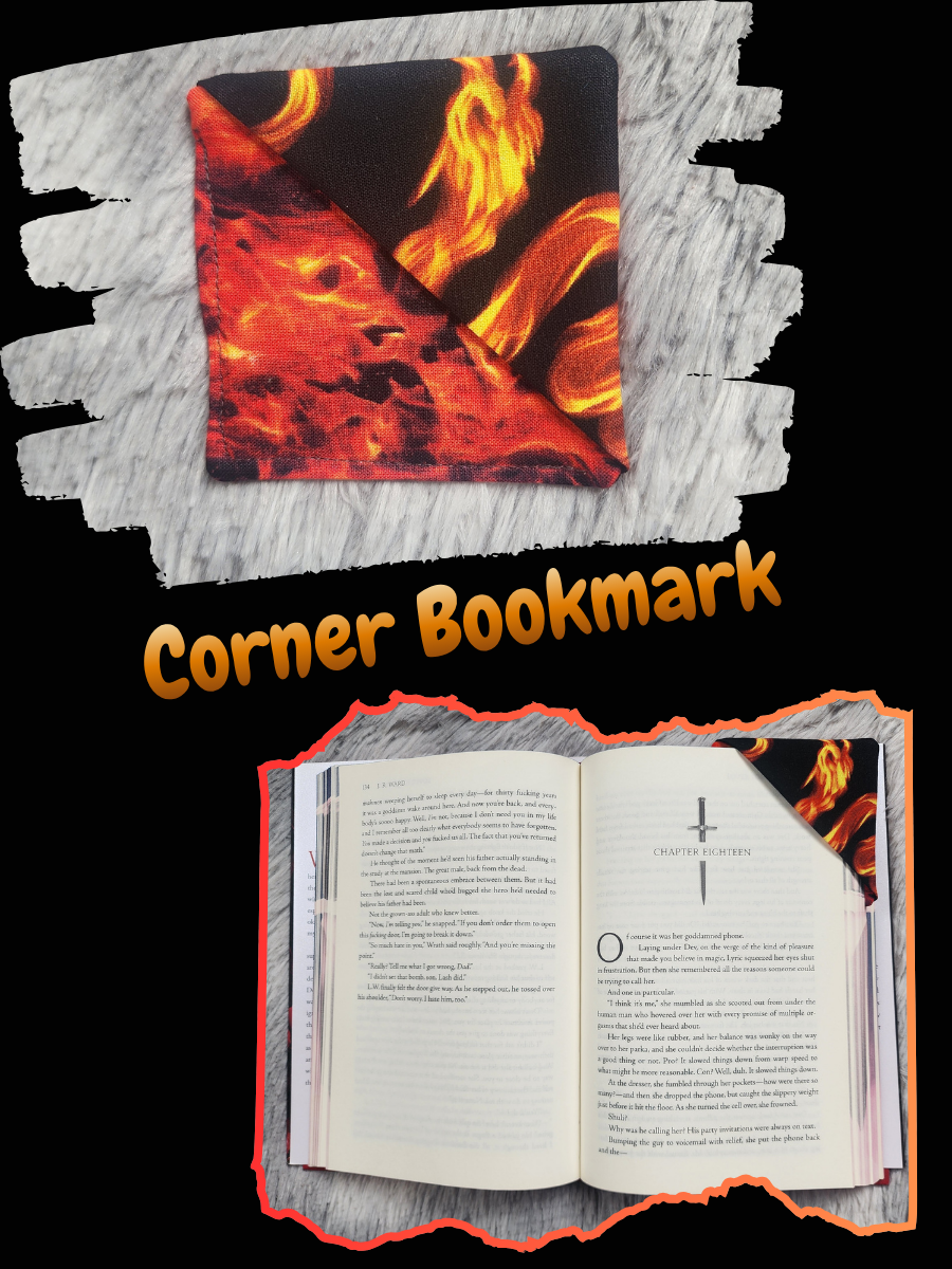 Corner Bookmark - Fire Dragon