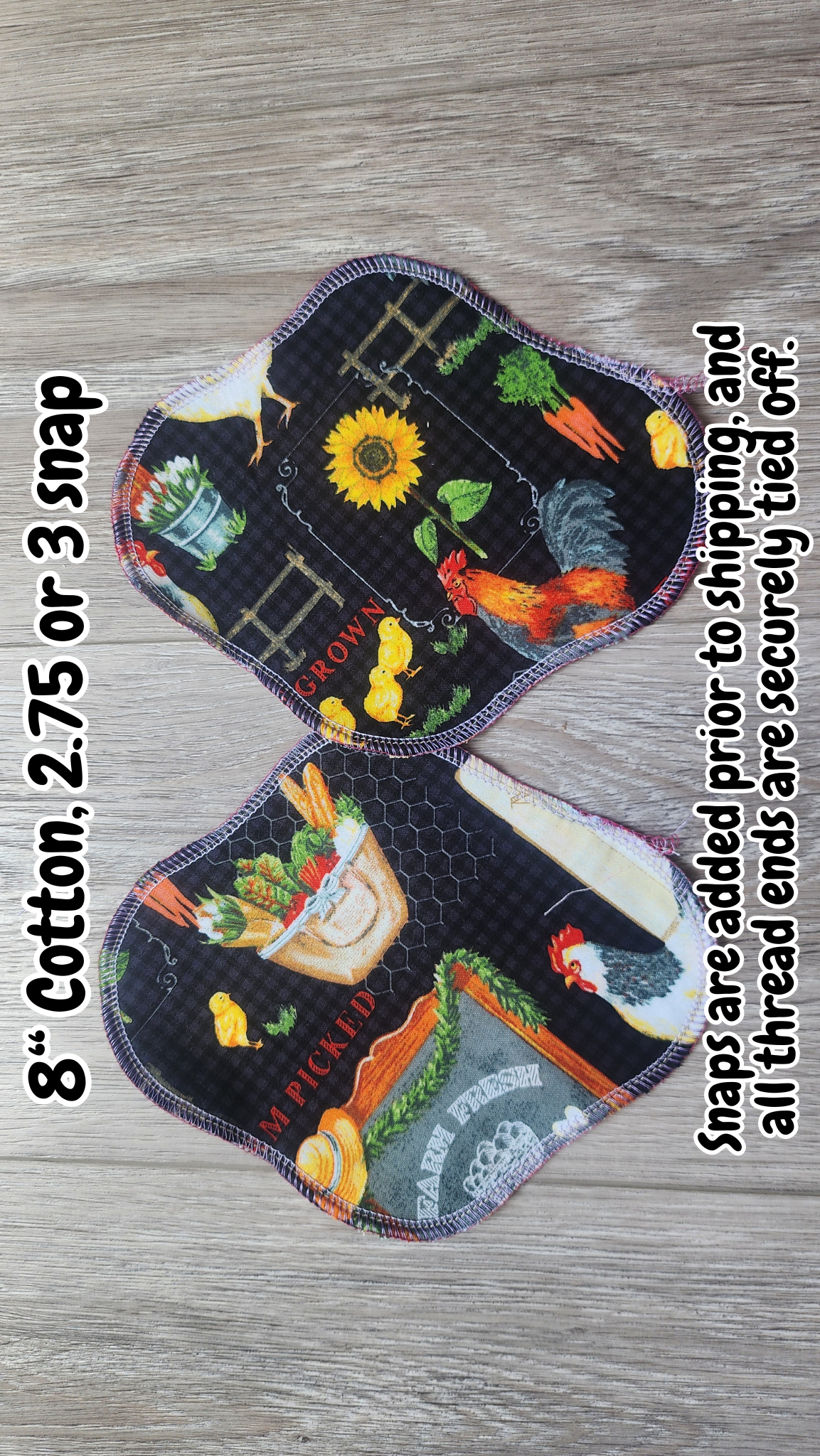 8 Inch Reusable Daily Panty Liners | Cotton Woven