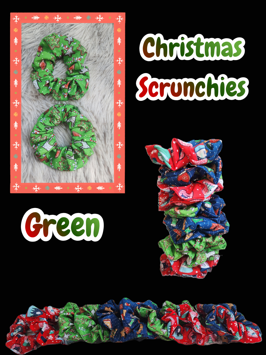 Classic Scrunchie - Green Christmas