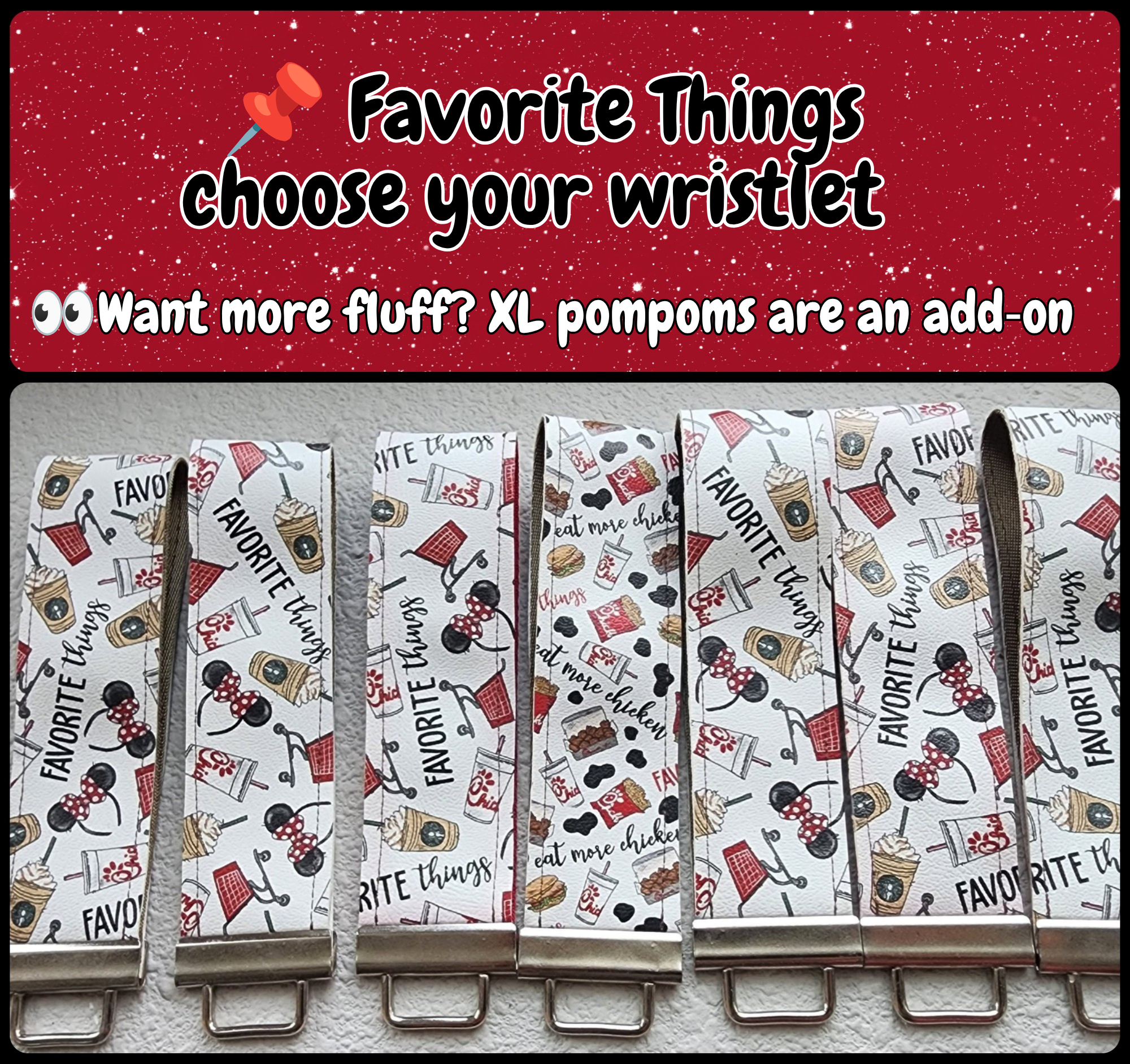 1.5" Wide Faux Leather Wristlet Key Fobs | Favorite Things, Fast Food, Shopping