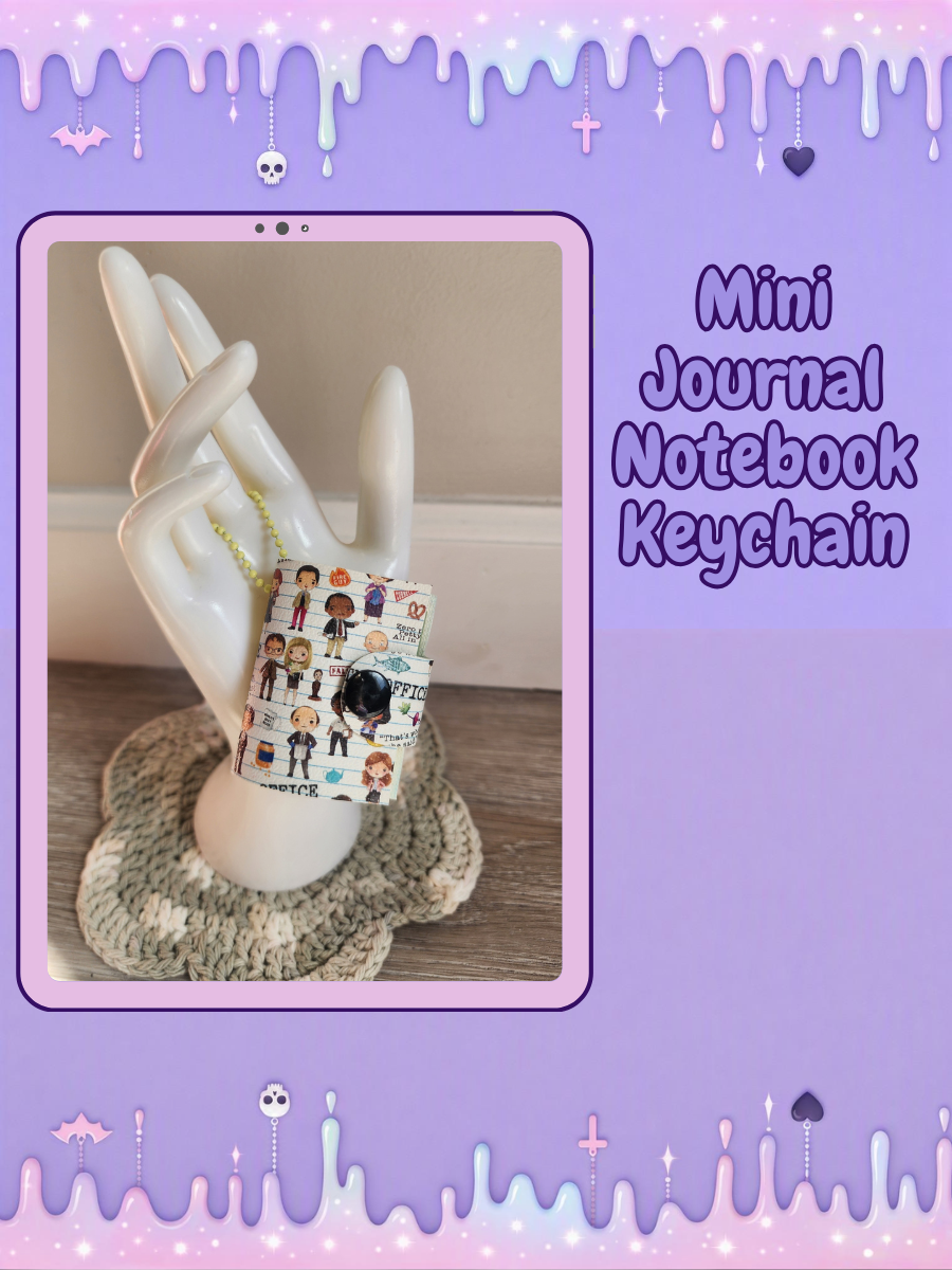 Refillable Mini Journal Keychain - Office