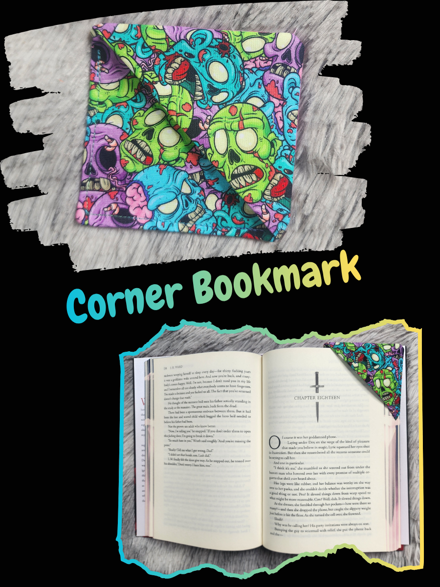 Corner Bookmark - Zombie Brains