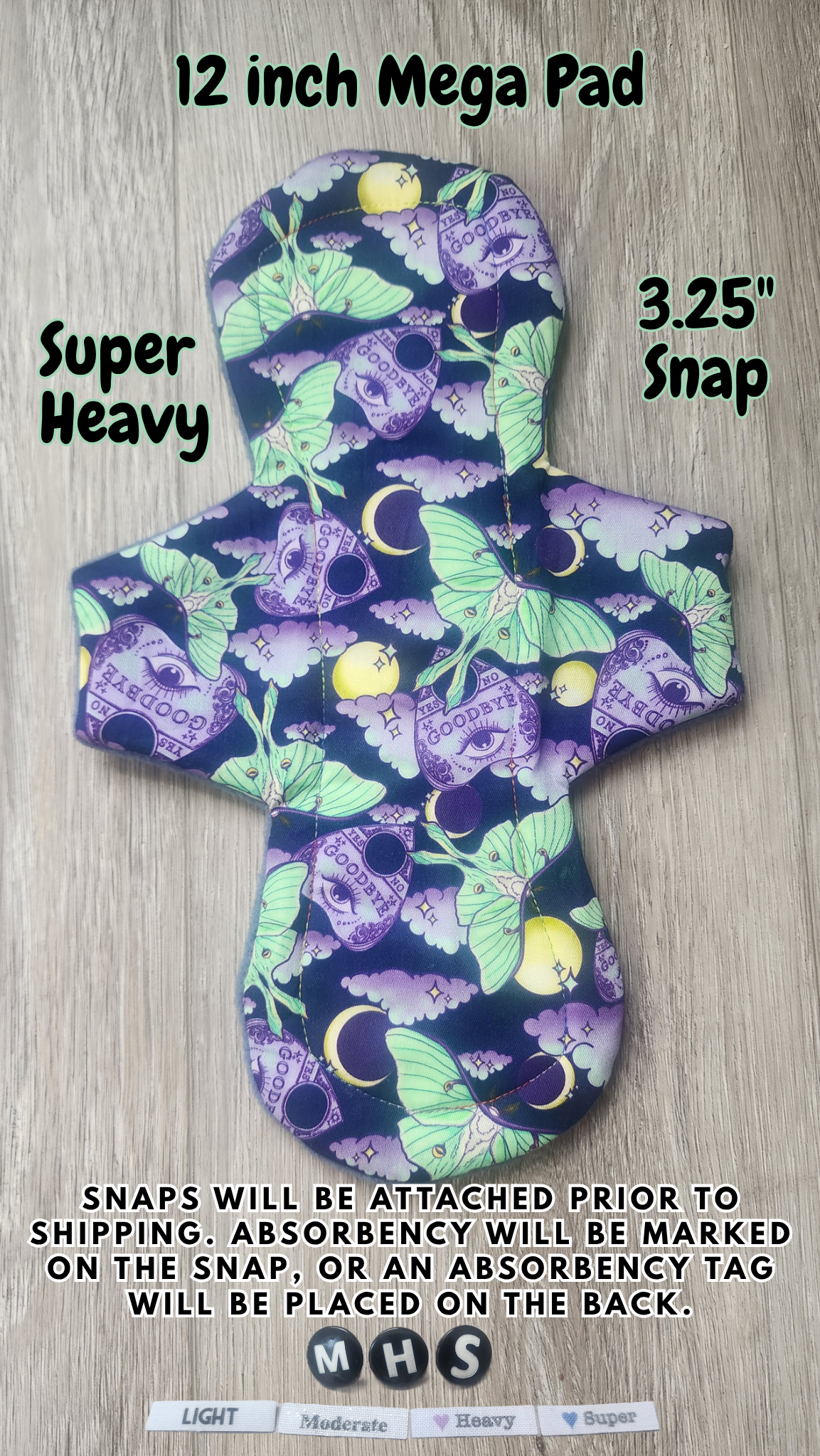 12-inch Super Heavy Mega Cloth Pad | 3.25