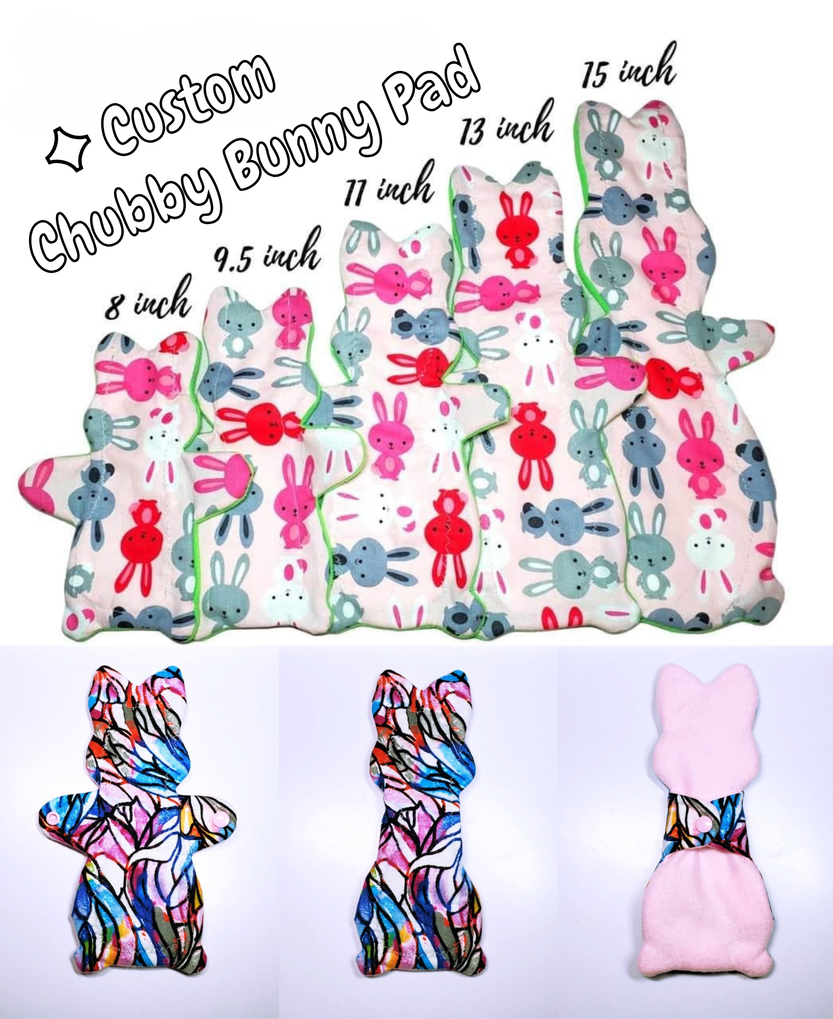 Custom Chubby Bunny Cloth Pad