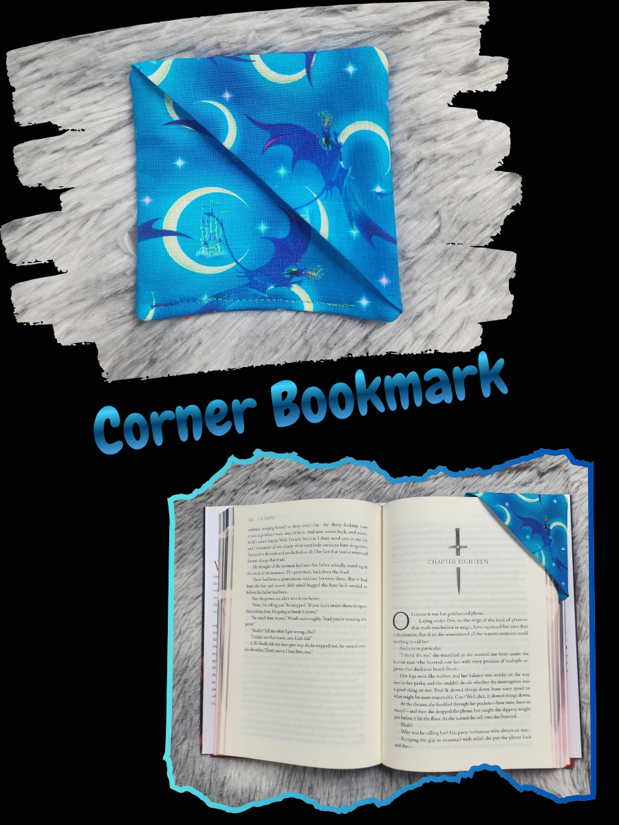 Corner Bookmark - Moonlit Dragons