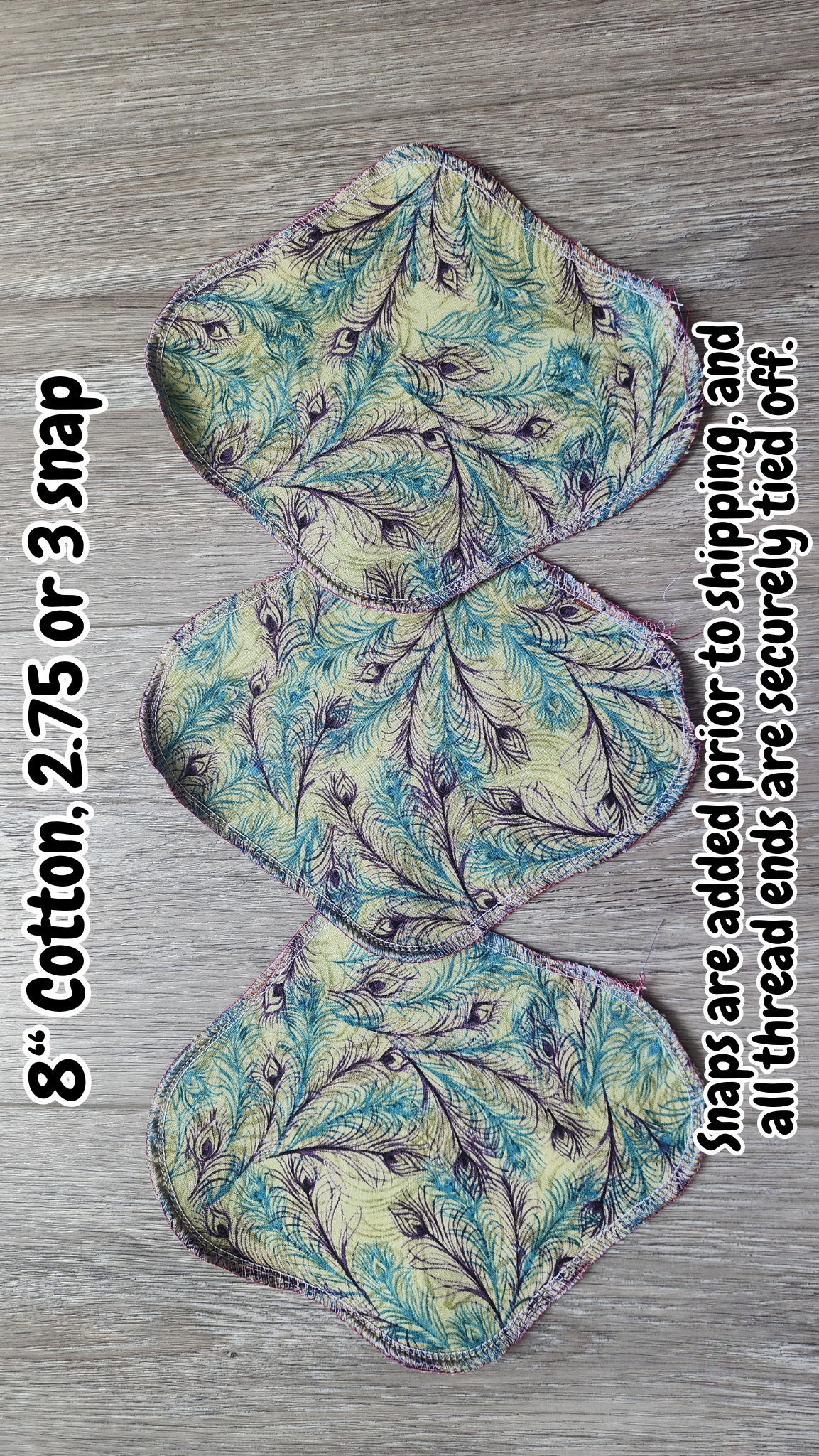 8 Inch Reusable Daily Panty Liners | Cotton Woven