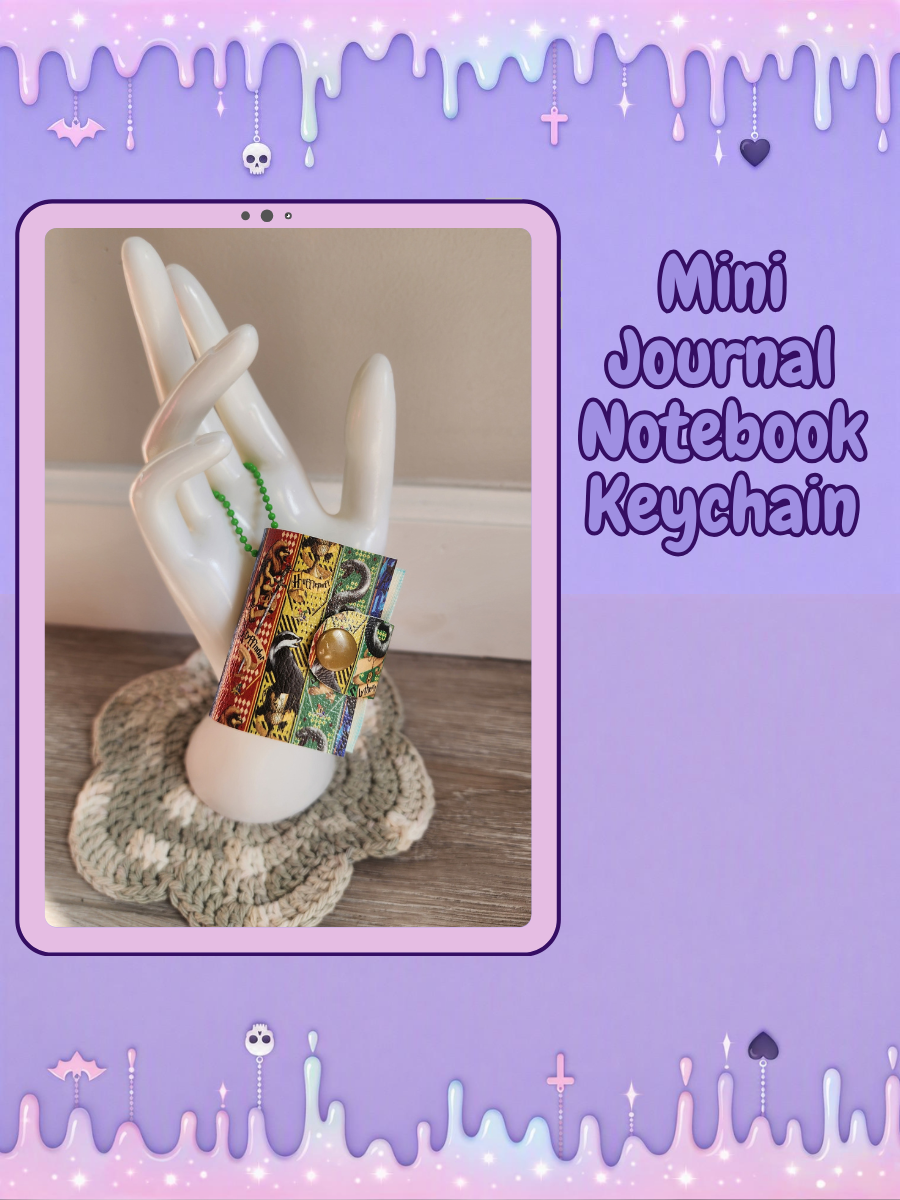 Refillable Mini Journal Keychain - Magic, Wizard