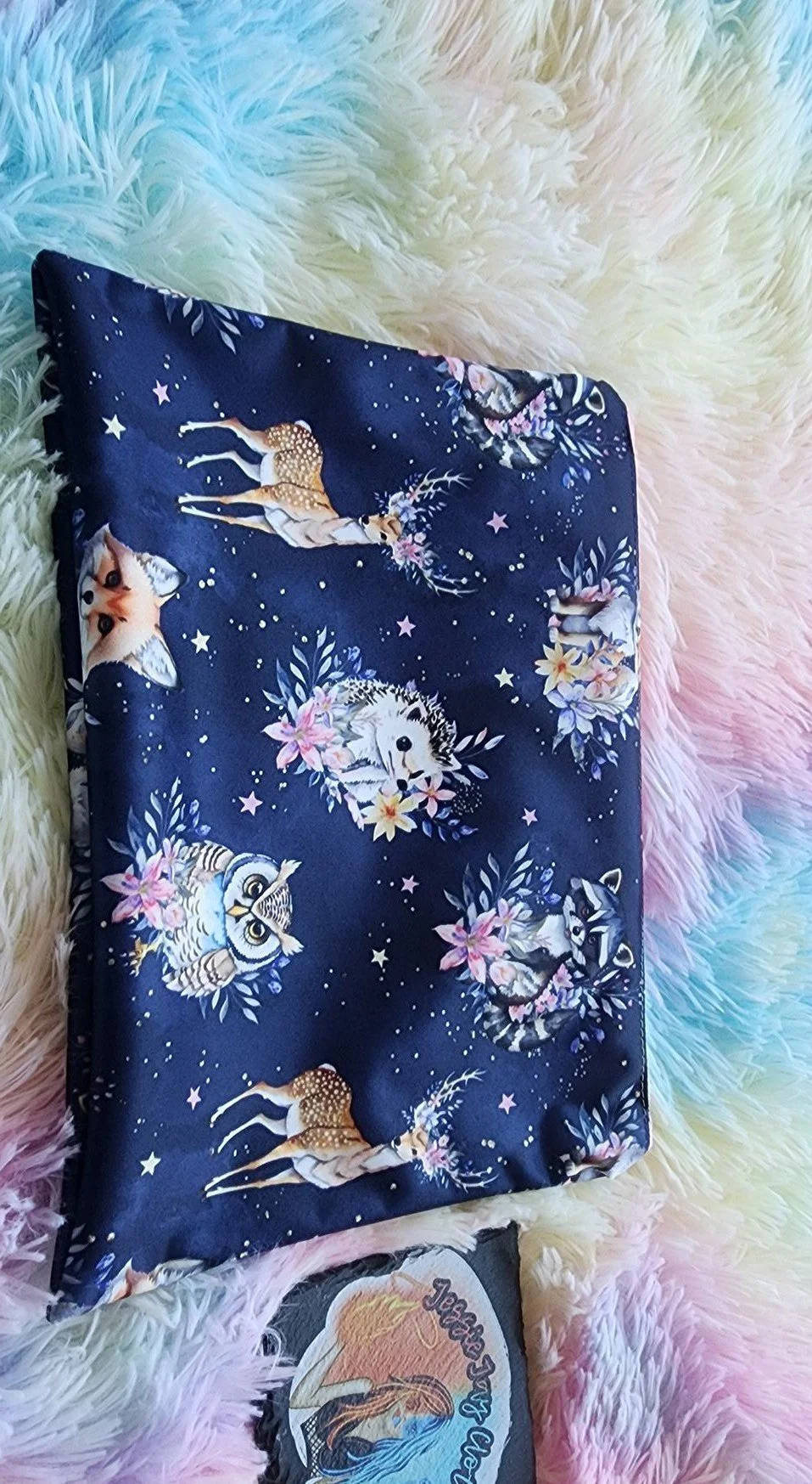 Small Zipper Closure Wet Bag | Floral Woodland Animals
