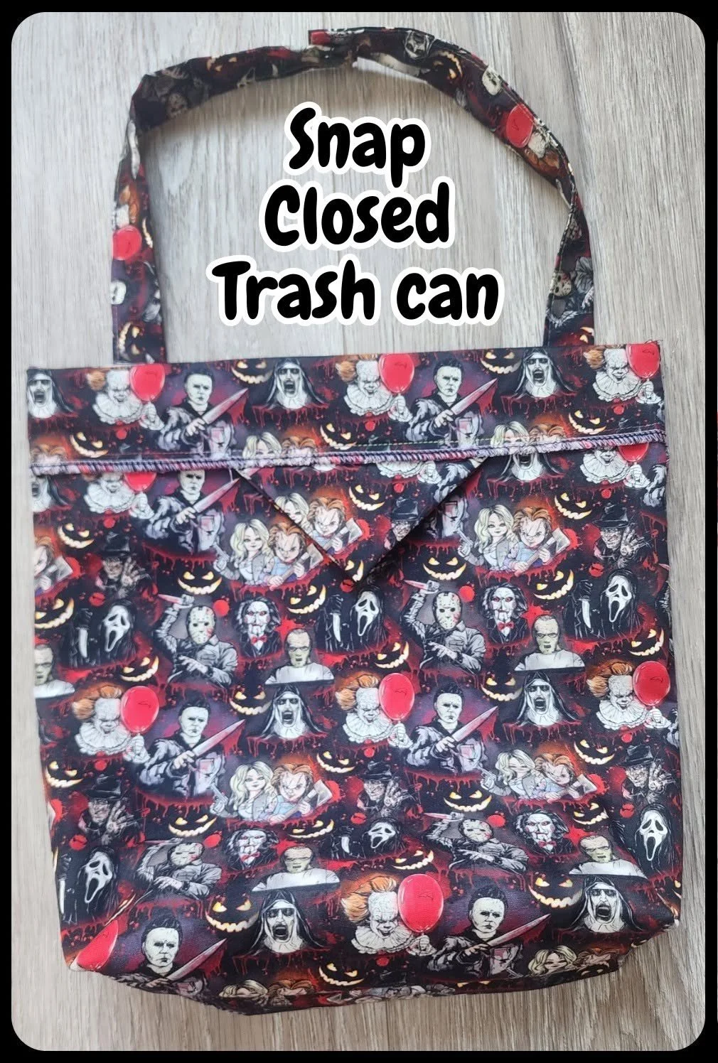 Snap‑Closed Hanging Car Trash Bag | Horror Mash Up