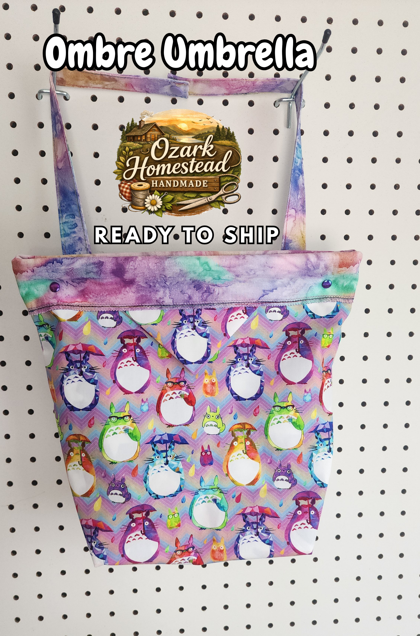 Snap‑Closed Hanging Car Trash Bag | Vibrant Toto. Umbrella