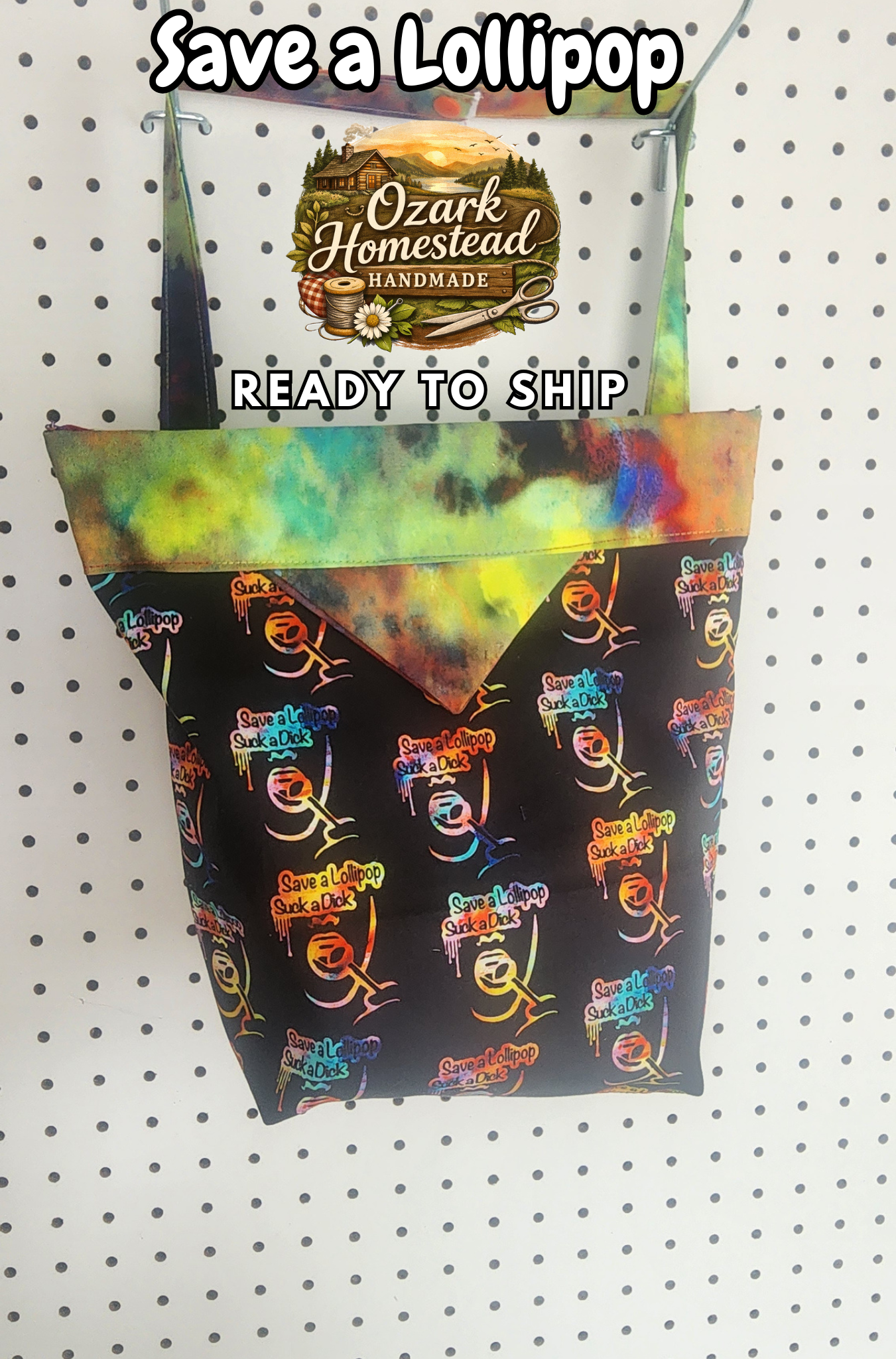 Snap‑Closed Hanging Car Trash Bag | Adult Humor Save a Lollipop Suck a Di*k