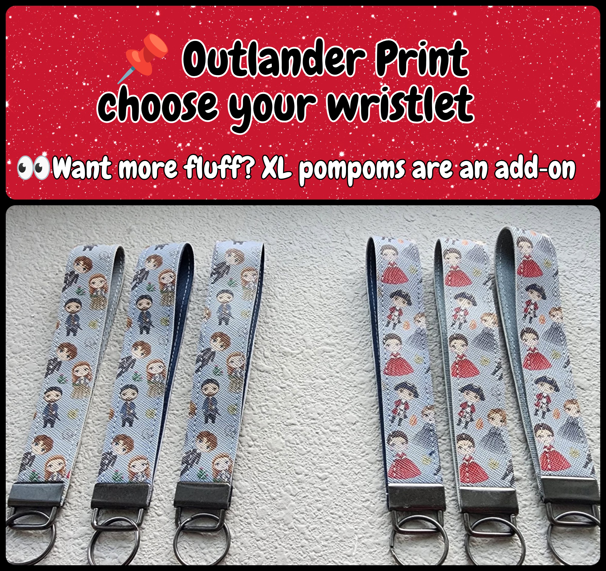 1" Wide Faux Leather Wristlet Key Fobs | Outlander