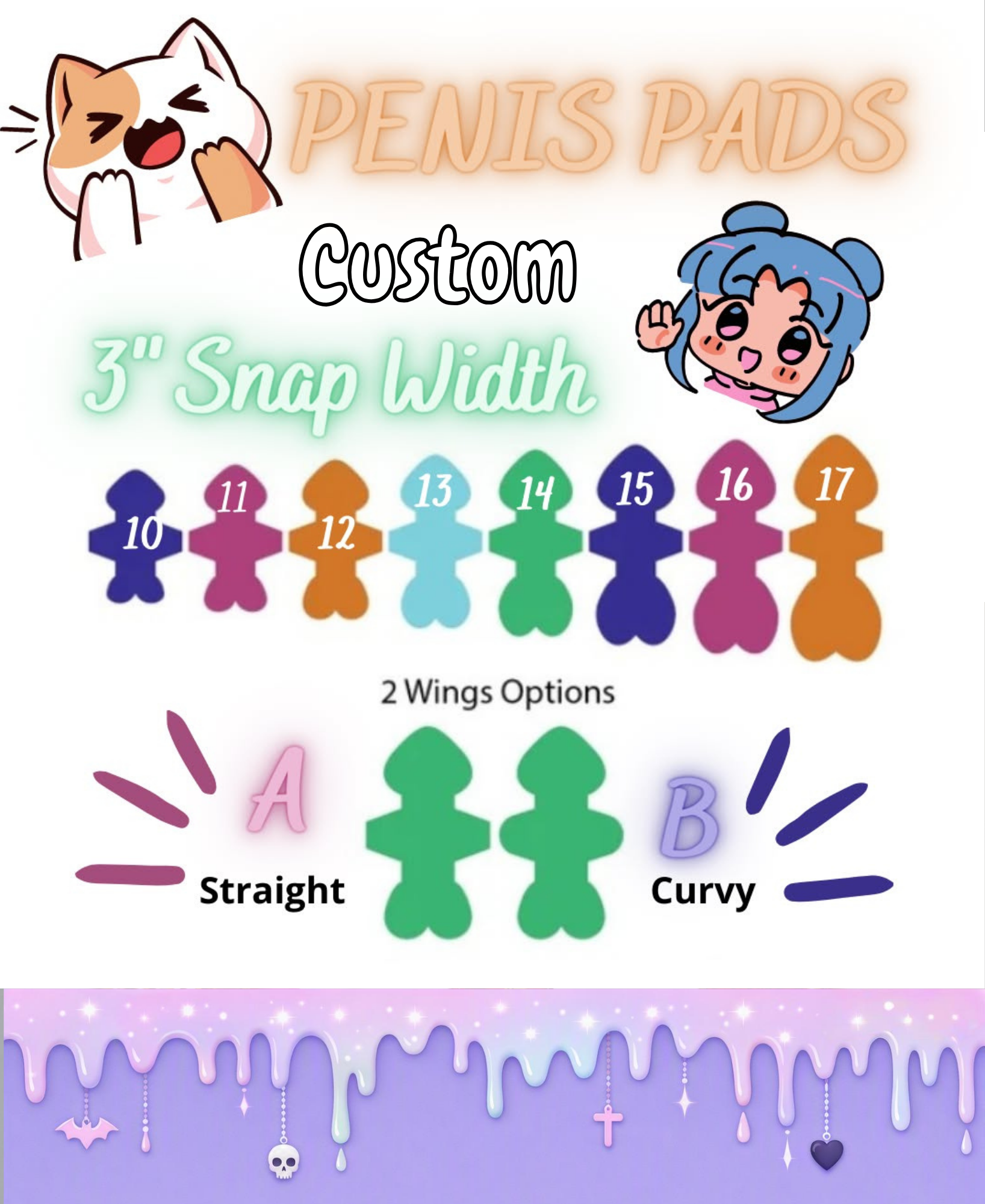 Custom Wide Peen Cloth Pad | Adult Humor