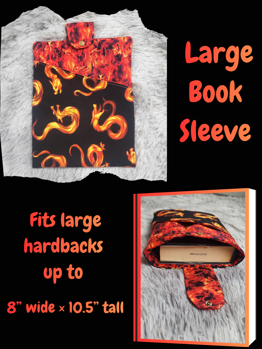 Large Book Sleeve - Fire Dragon