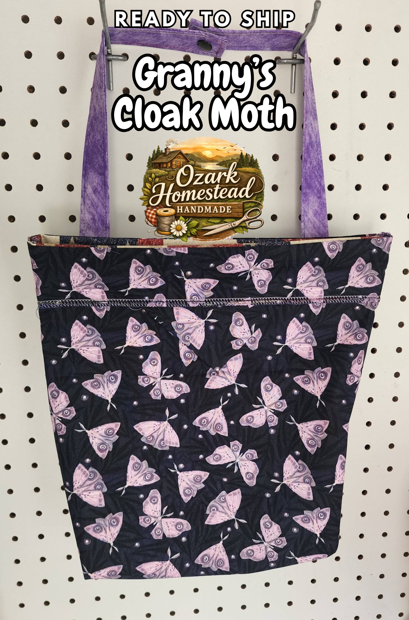 Snap‑Closed Hanging Car Trash Bag | Granny's Cloak Moth